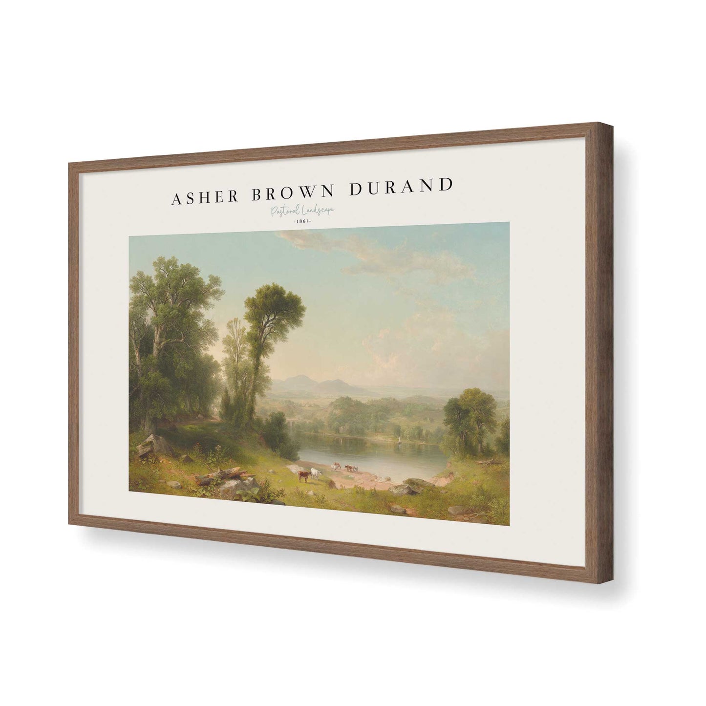 [Color:Walnut], Picture of art in a Walnut frame of the corner
