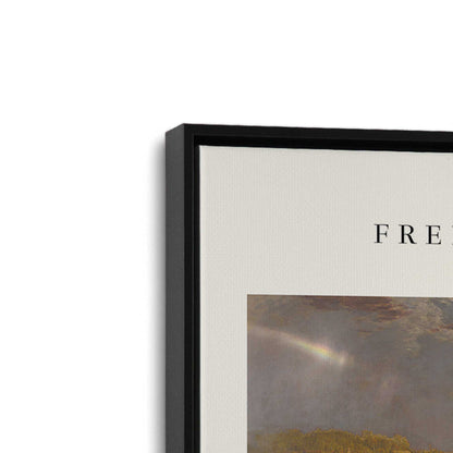 [Color:Satin Black], Picture of art in a Satin Black frame at an angle