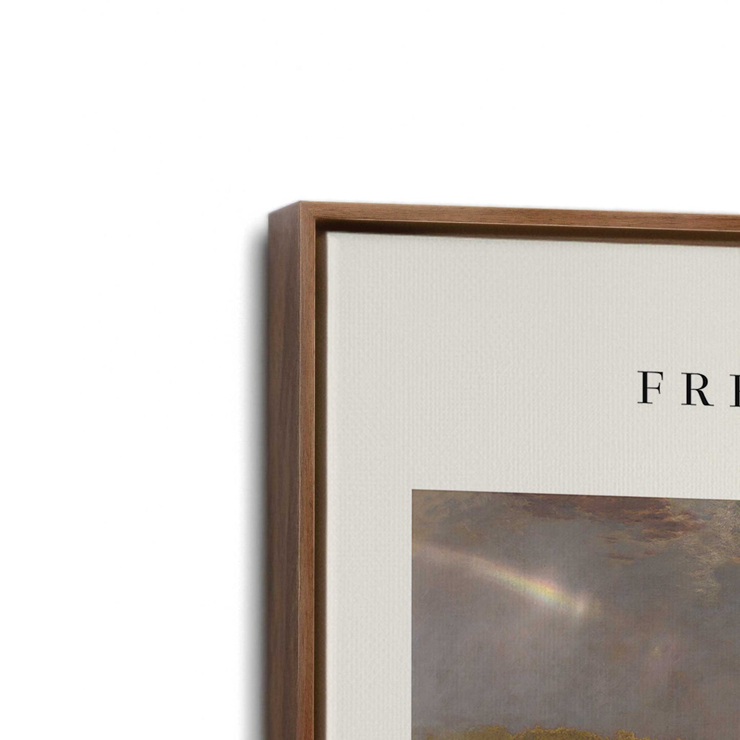 [Color:Walnut], Picture of art in a Walnut frame at an angle