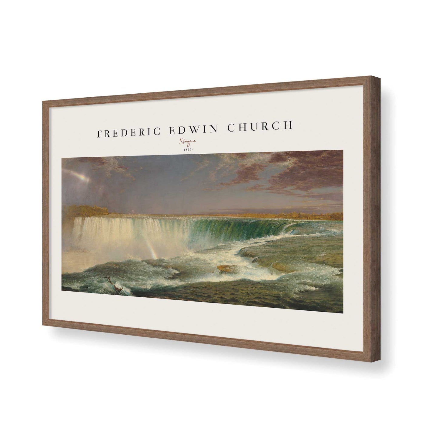 [Color:Walnut], Picture of art in a Walnut frame of the corner