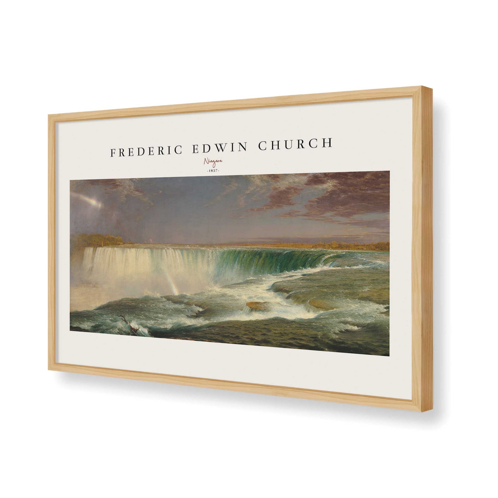 [Color:American Maple], Picture of art in a American Maple frame of the corner