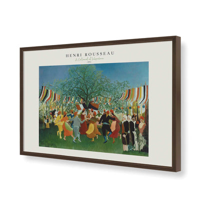 [Color:Brown], Picture of art in a Brown frame of the corner