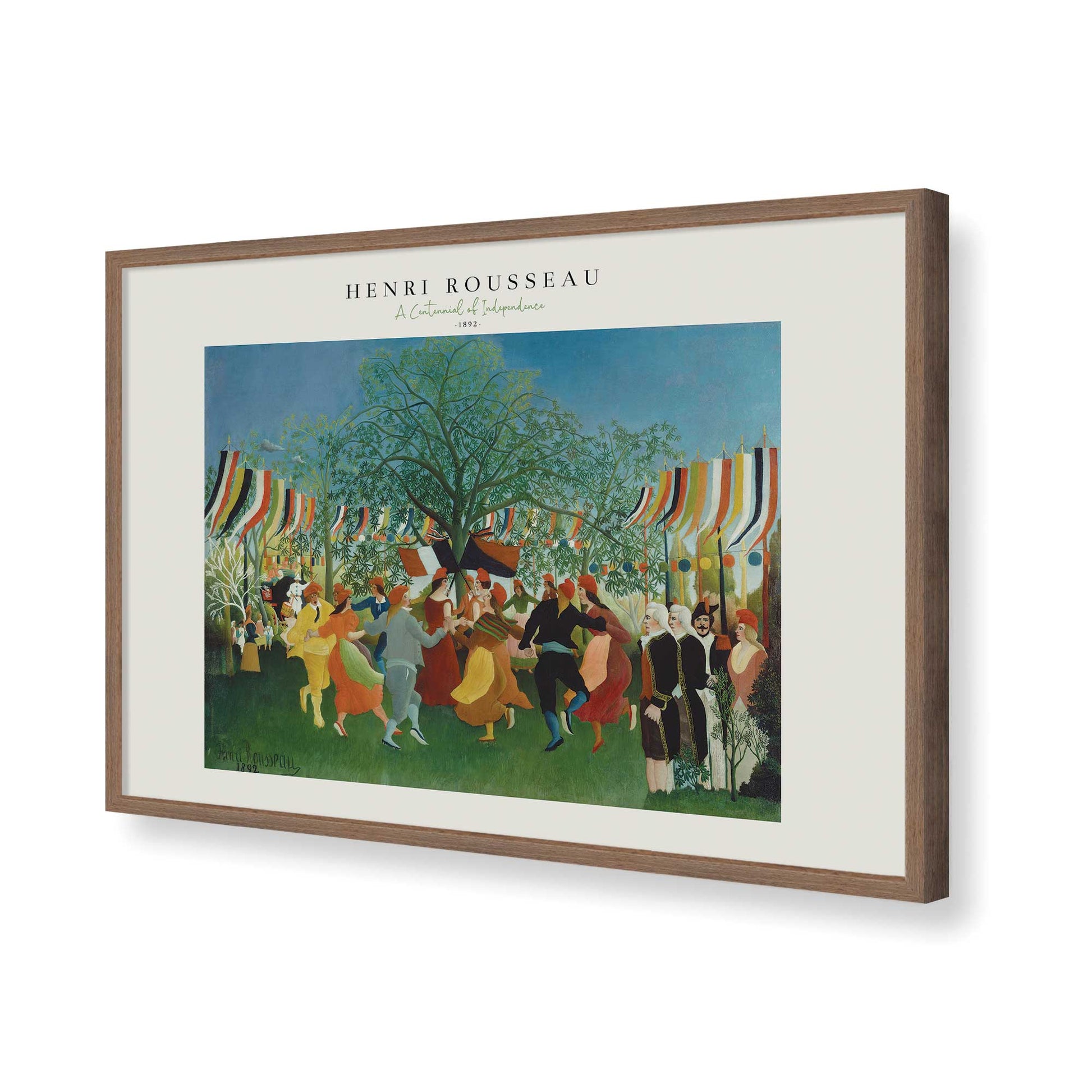 [Color:Walnut], Picture of art in a Walnut frame of the corner
