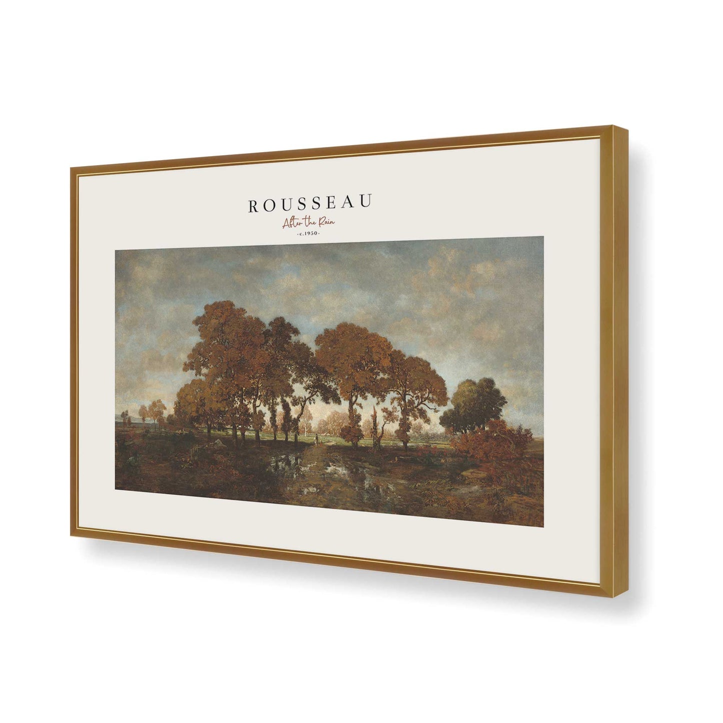 [Color:Polished Gold], Picture of art in a Polished Gold frame of the corner