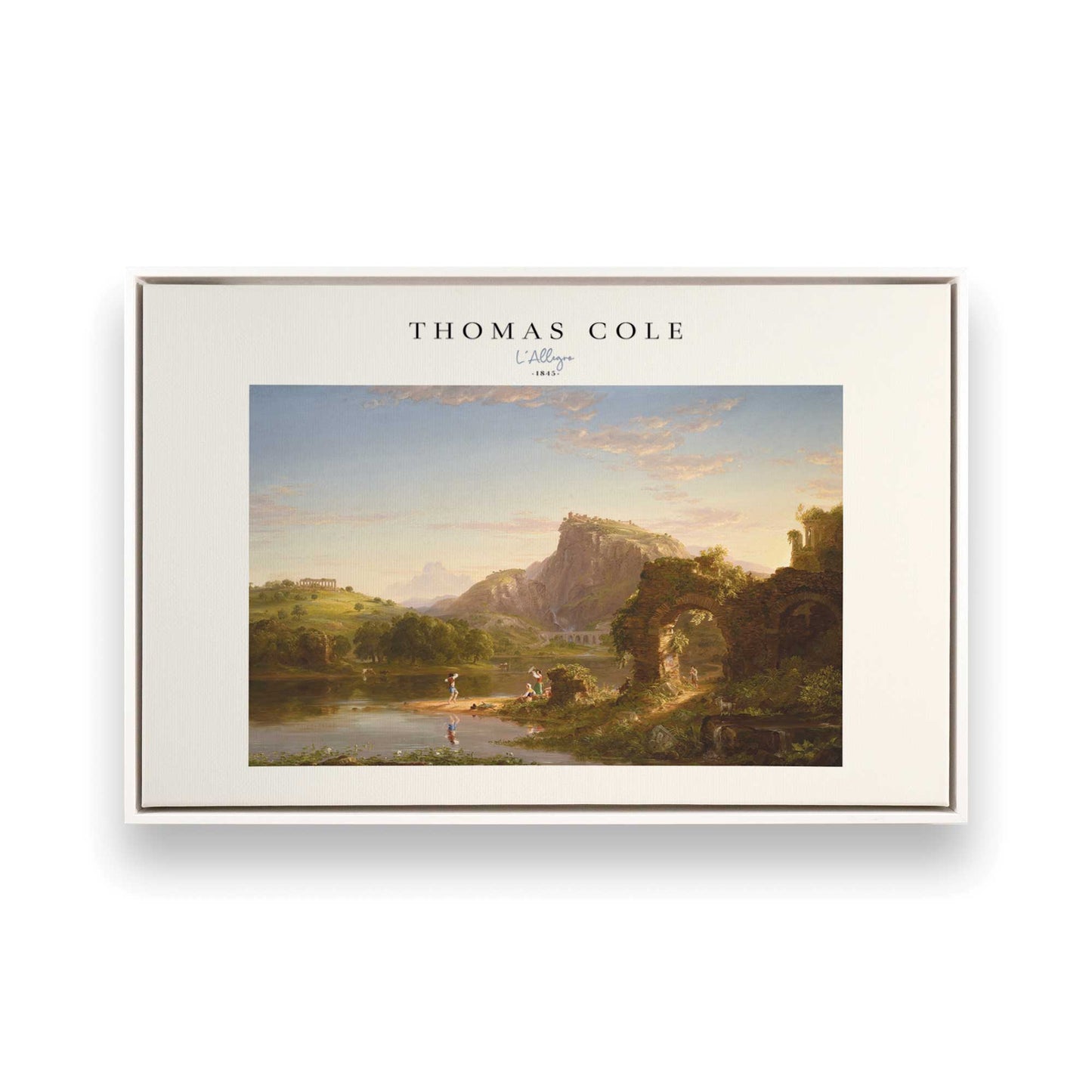 [Color:Opaque White], Picture of art in a White frame