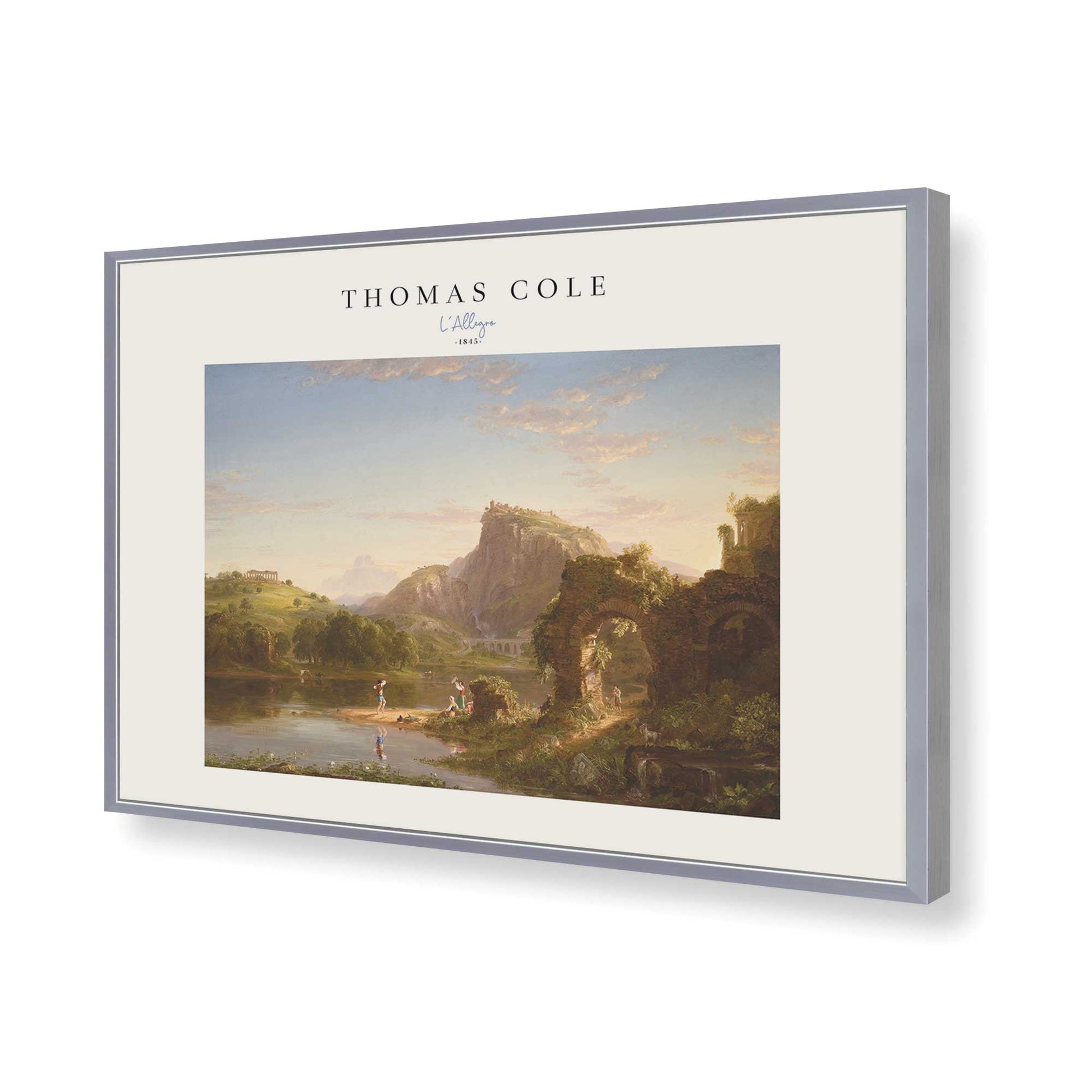[Color:Polished Chrome], Picture of art in a Polished Chrome frame of the corner