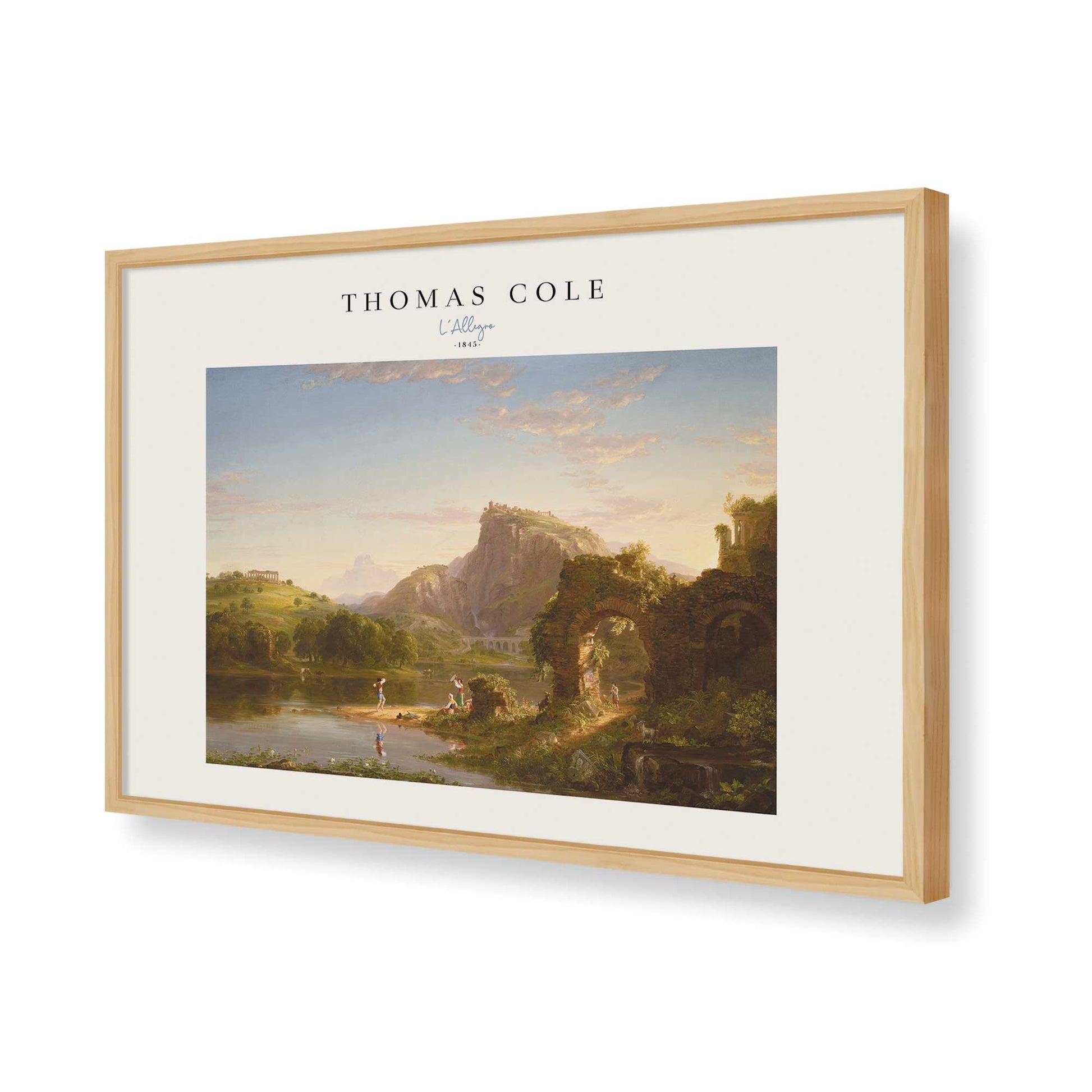 [Color:American Maple], Picture of art in a American Maple frame of the corner