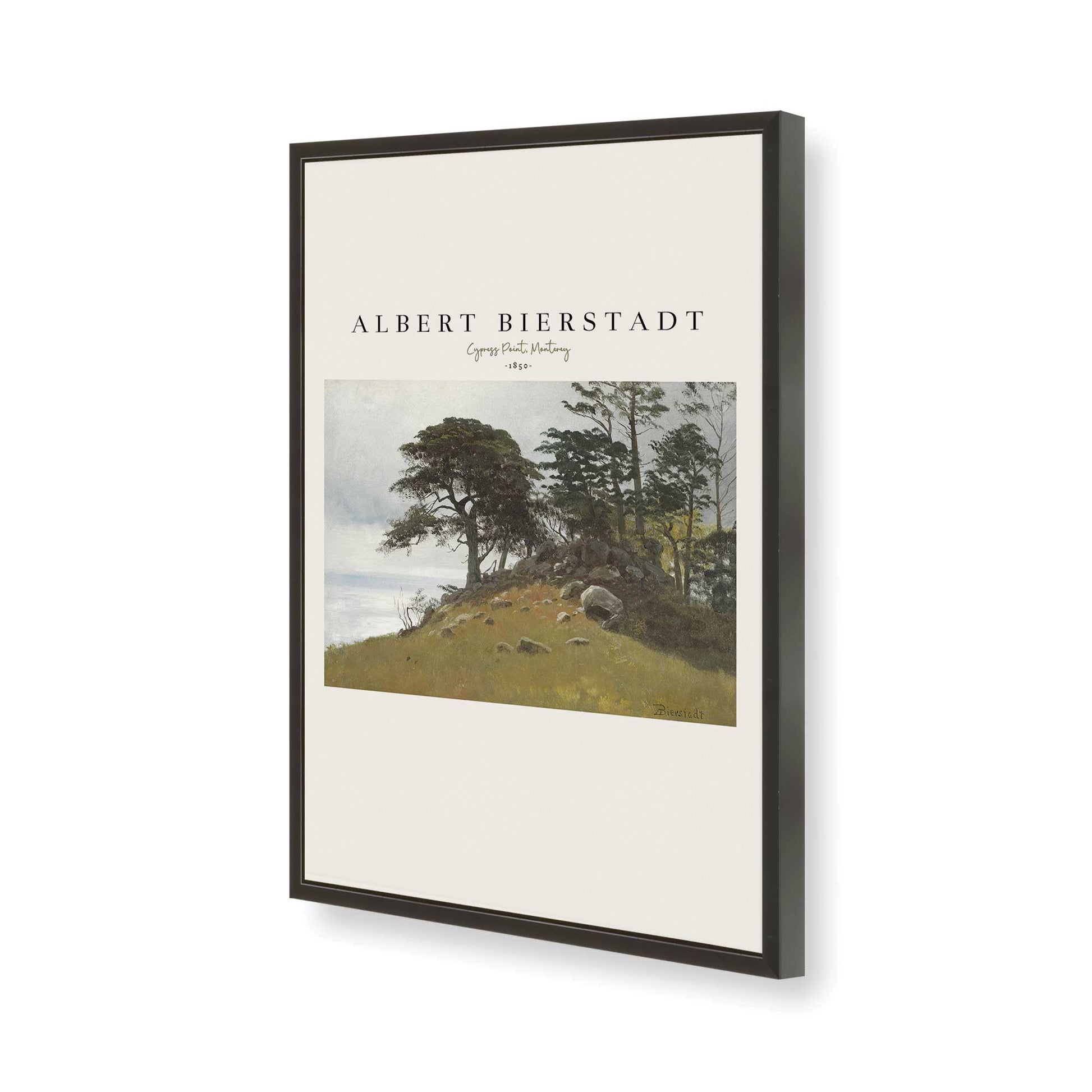 [Color:Satin Black], Picture of art in a Satin Black frame of the corner