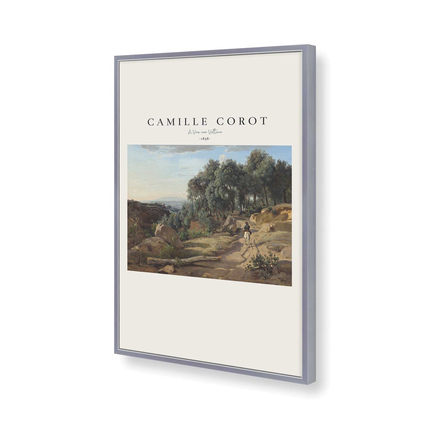 [Color:Polished Chrome], Picture of art in a Polished Chrome frame of the corner