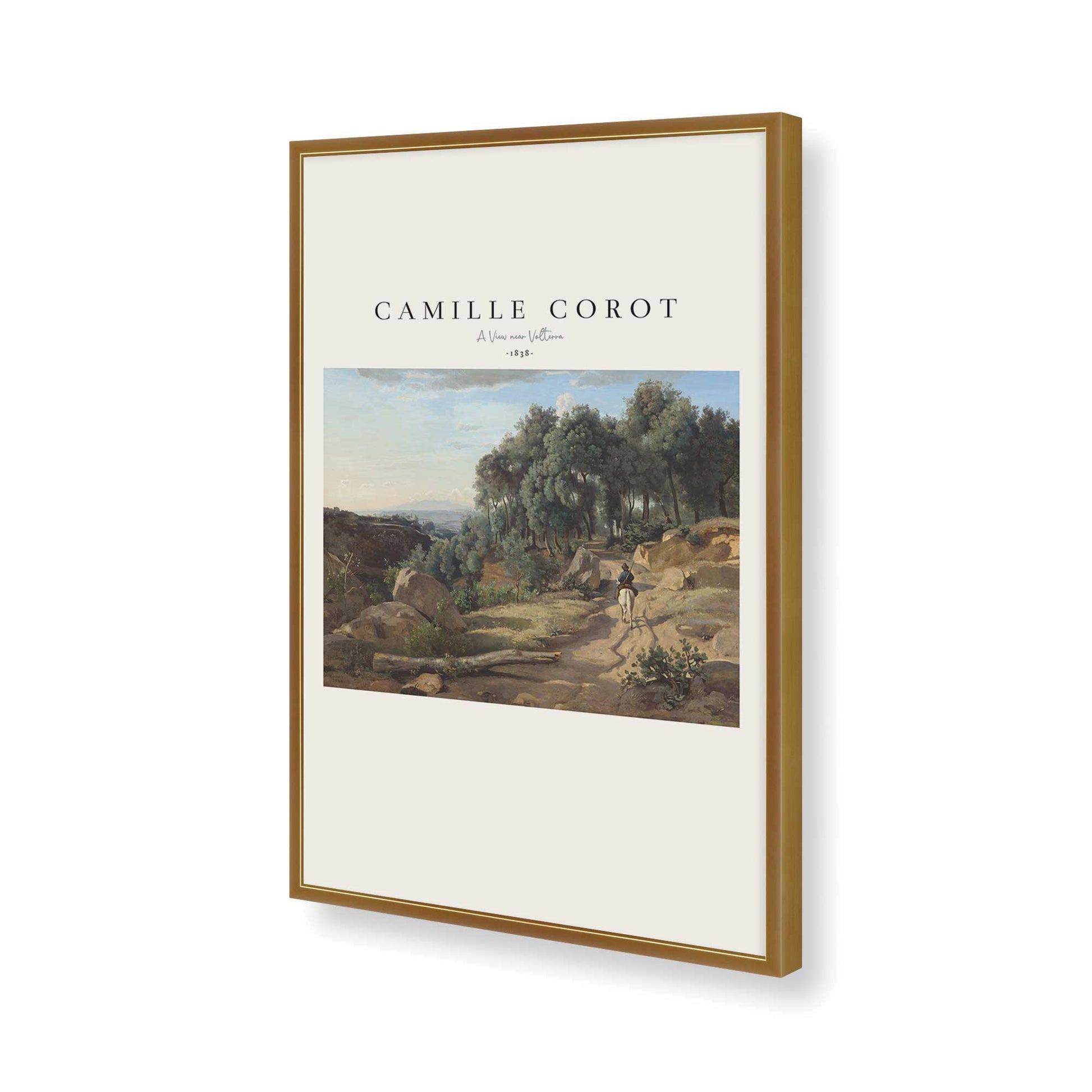 [Color:Polished Gold], Picture of art in a Polished Gold frame of the corner