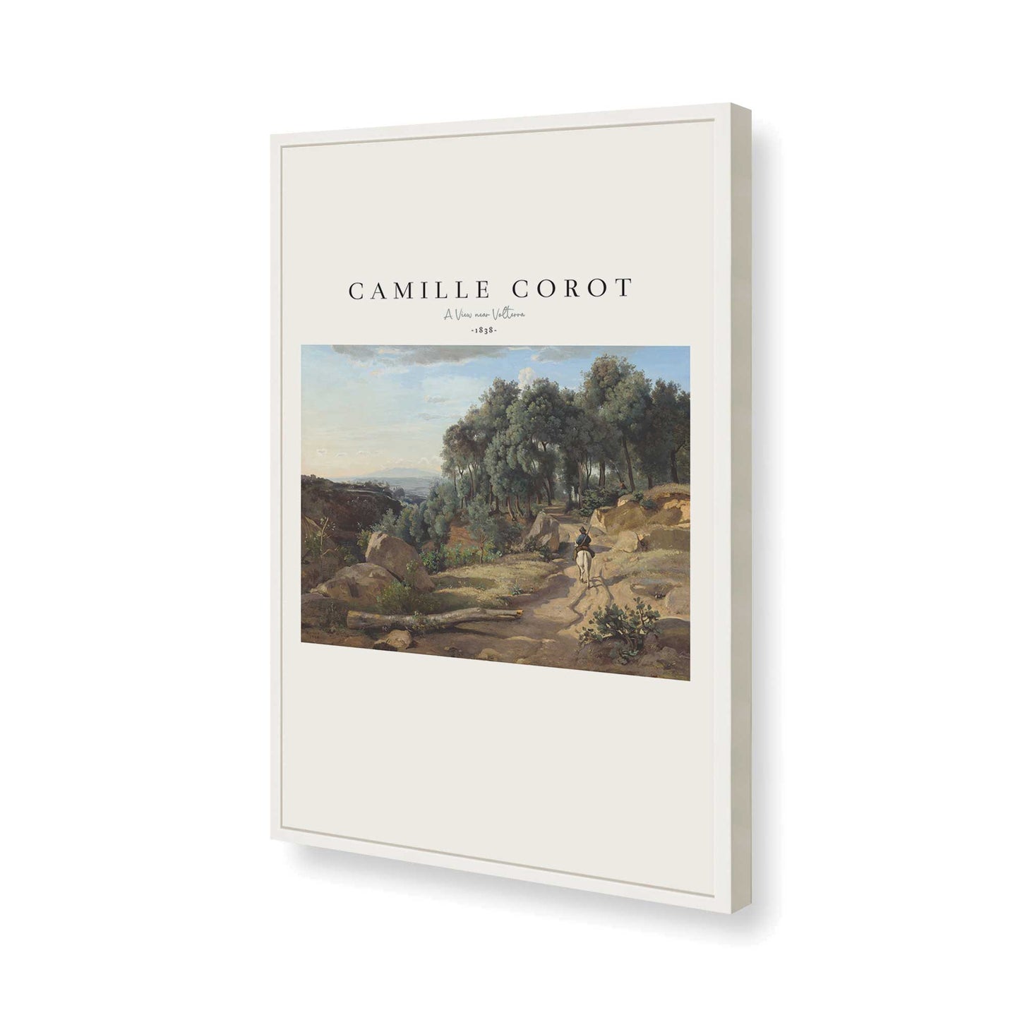 [Color:Opaque White], Picture of art in a Opaque White frame of the corner