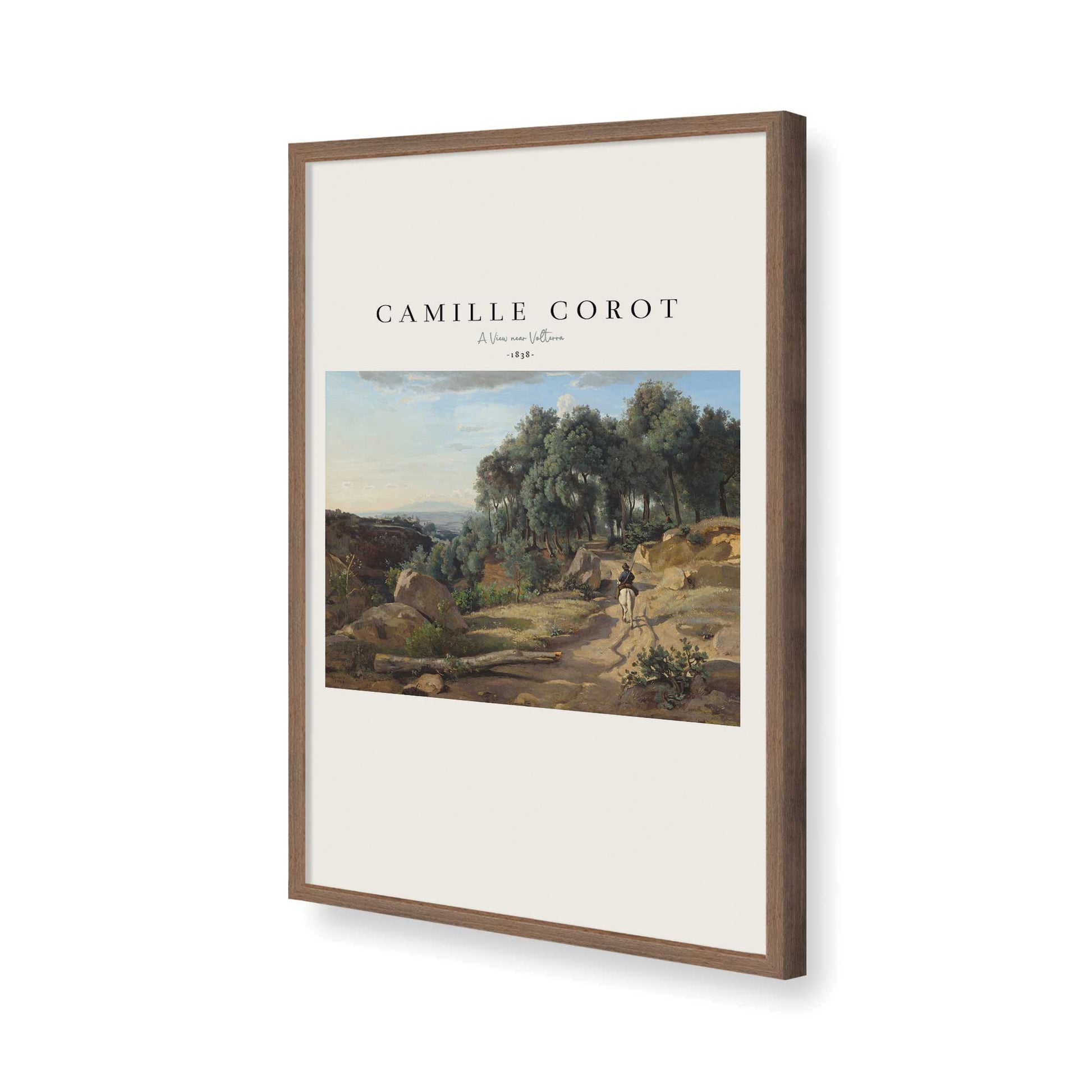 [Color:Walnut], Picture of art in a Walnut frame of the corner