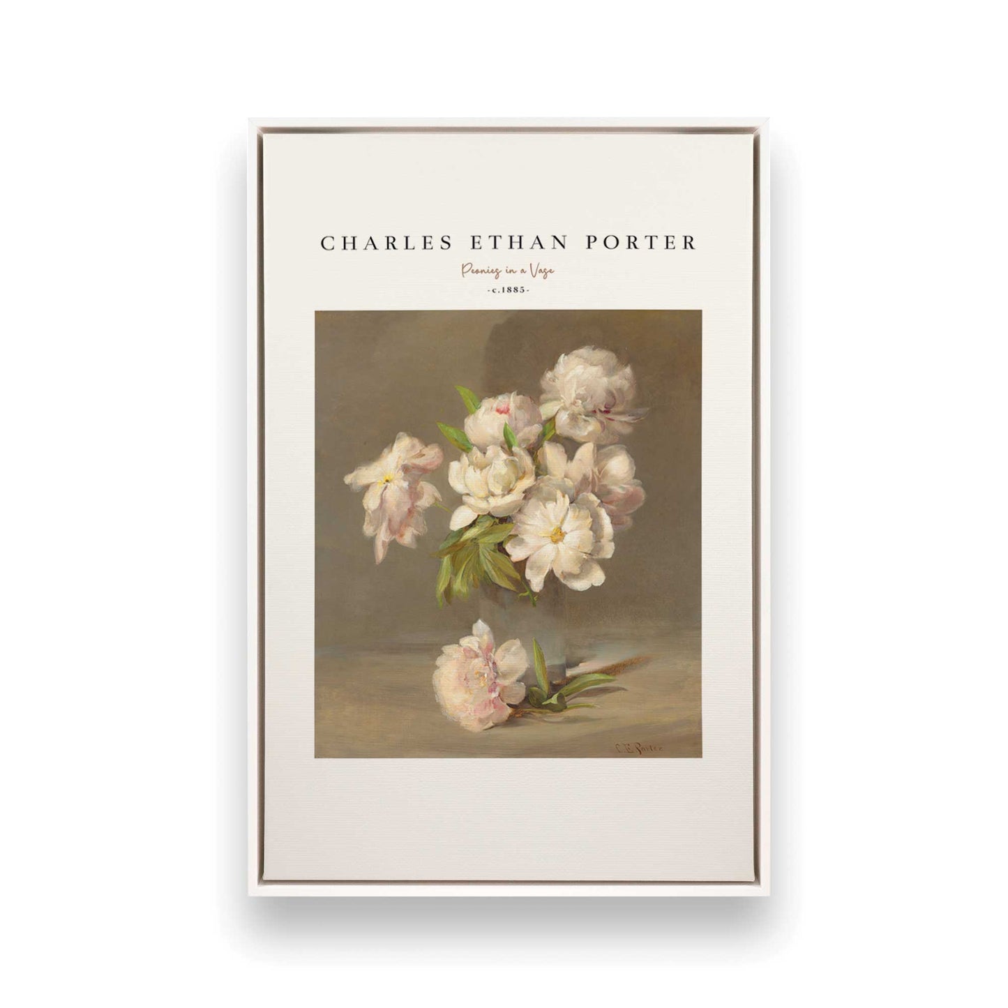 [Color:Opaque White], Picture of art in a White frame