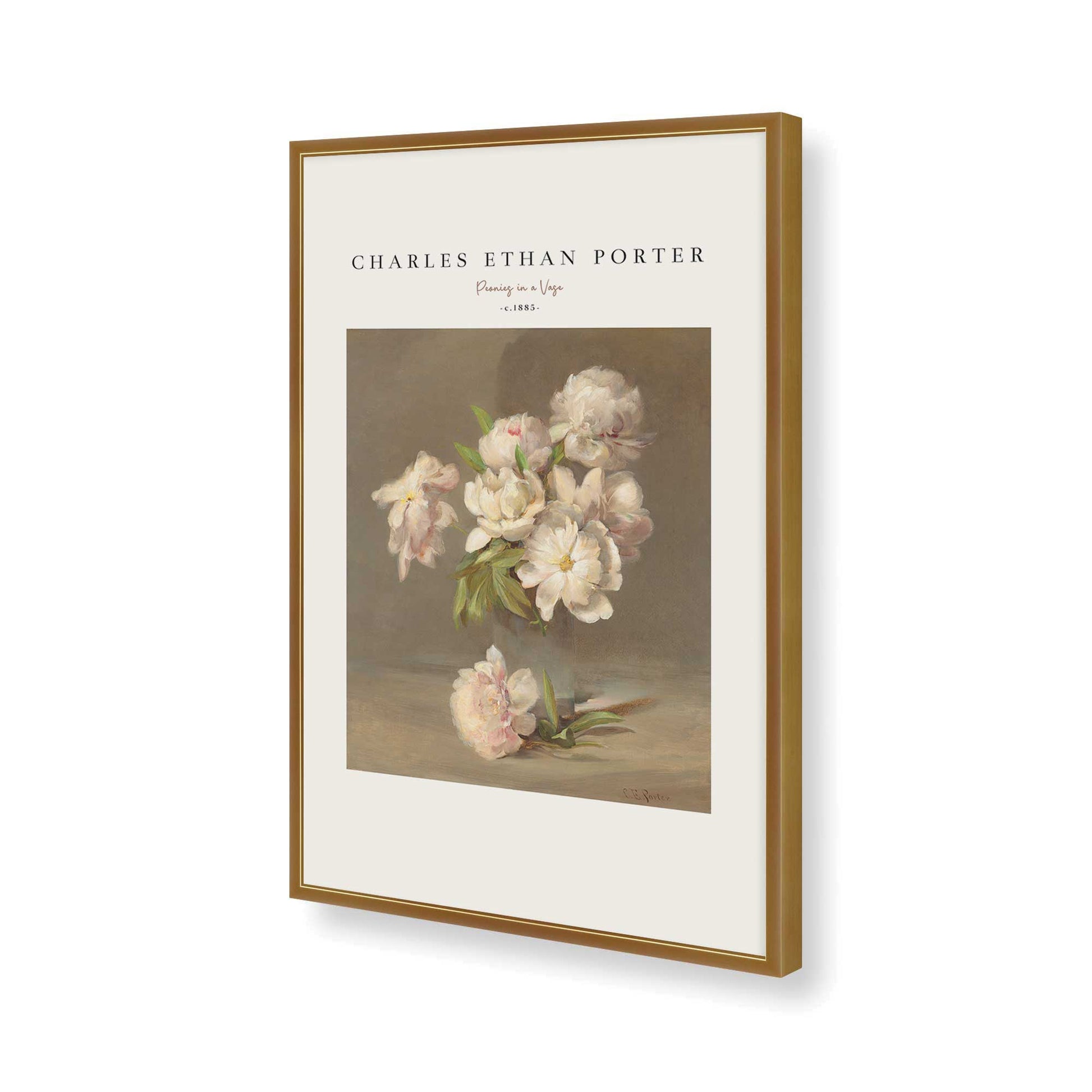 [Color:Polished Gold], Picture of art in a Polished Gold frame of the corner