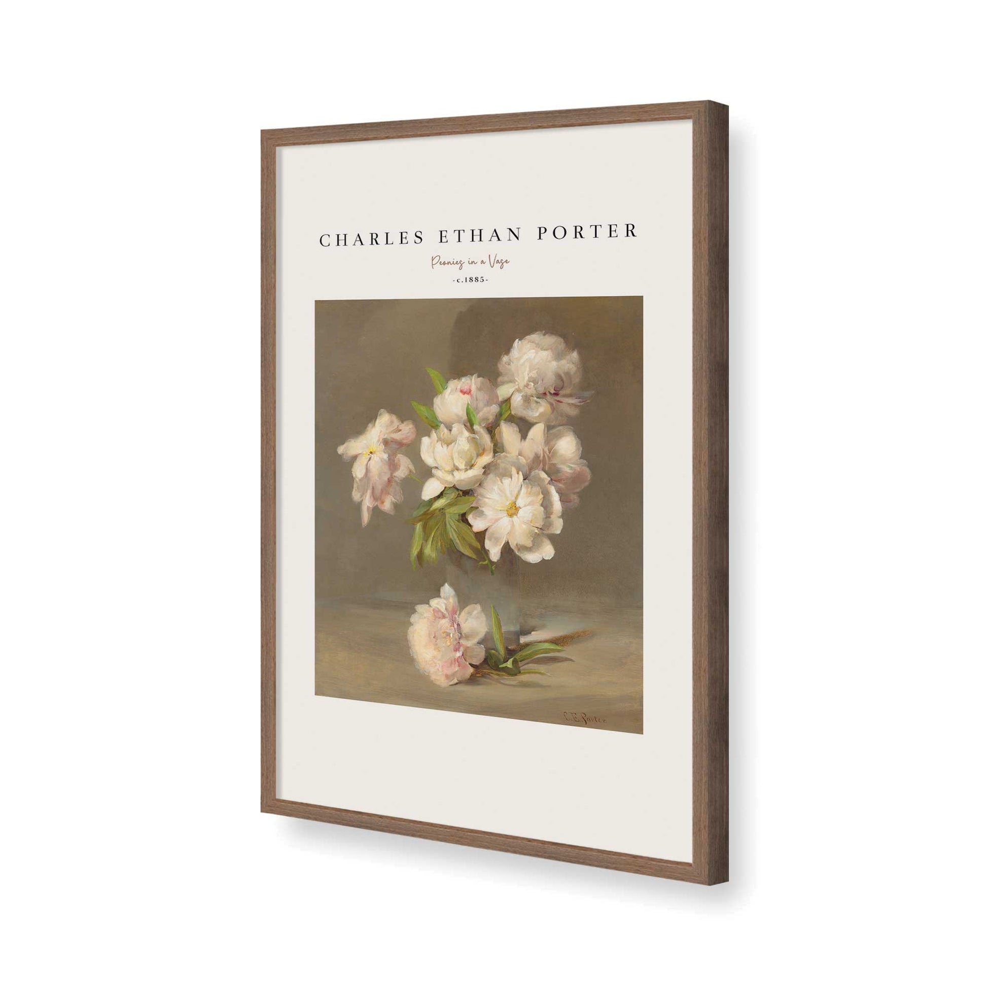 [Color:Walnut], Picture of art in a Walnut frame of the corner