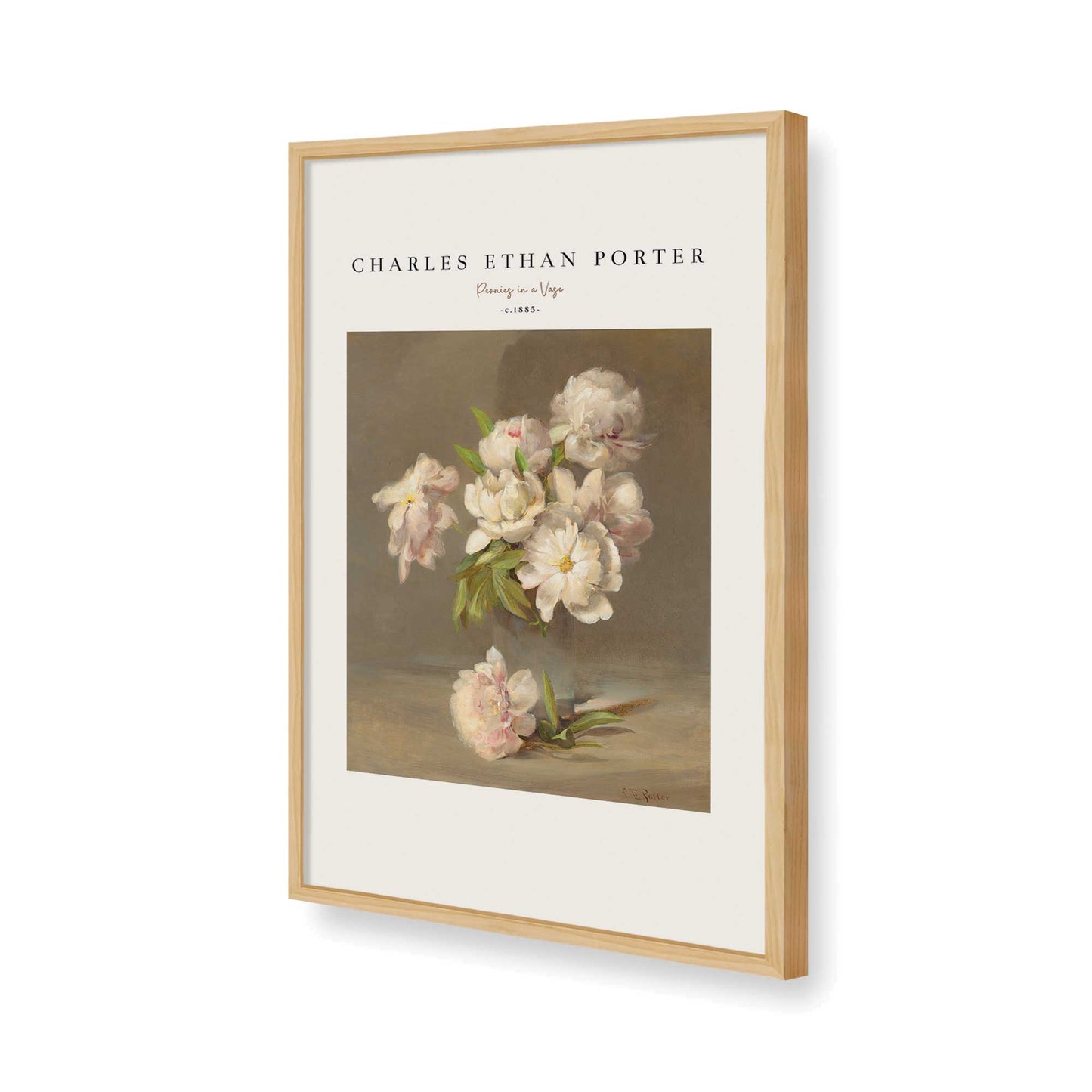 [Color:American Maple], Picture of art in a American Maple frame of the corner