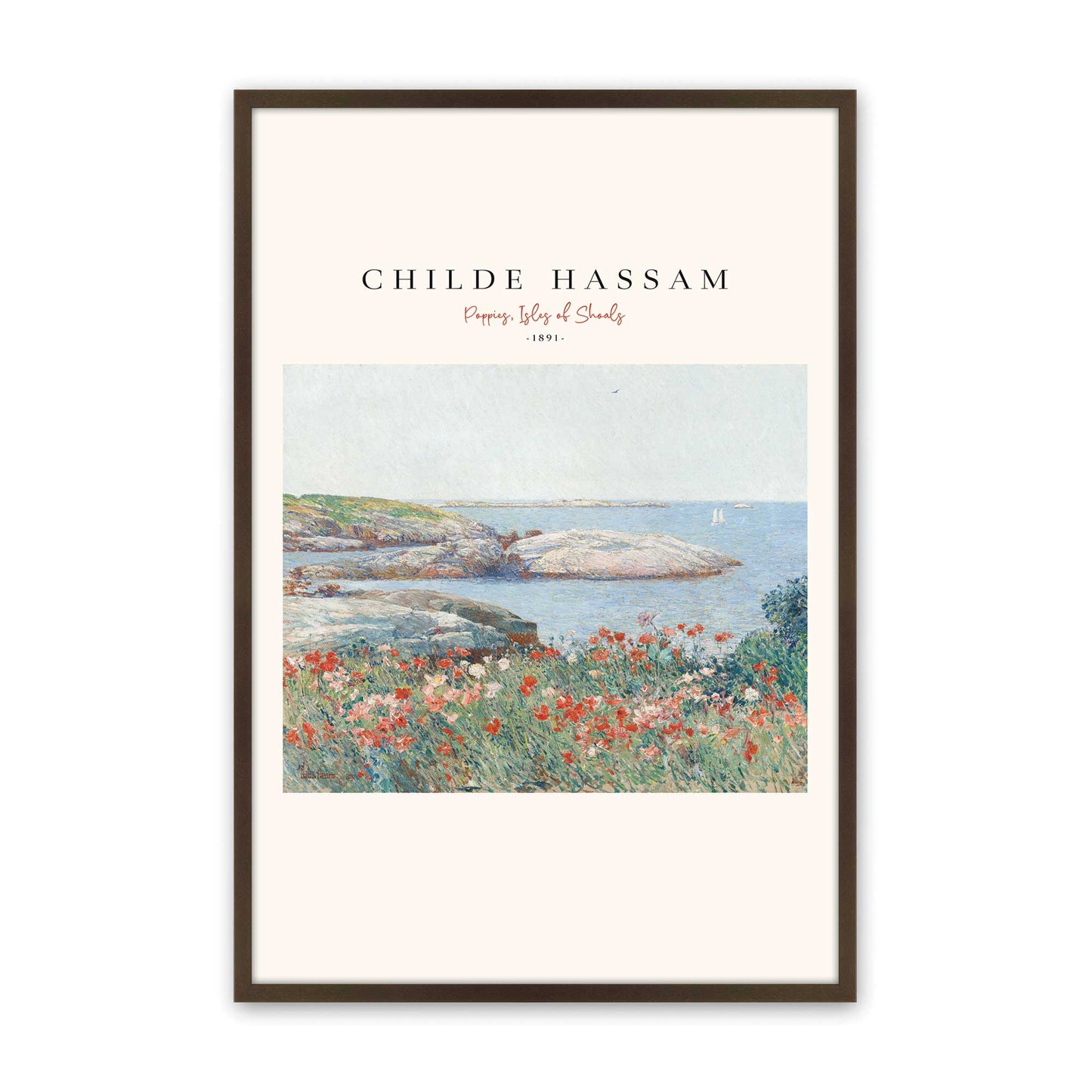 [Color:Brown], Picture of art in a Brown frame