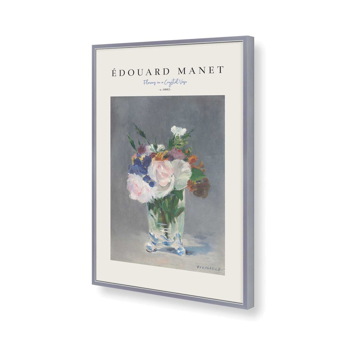 [Color:Polished Chrome], Picture of art in a Polished Chrome frame of the corner