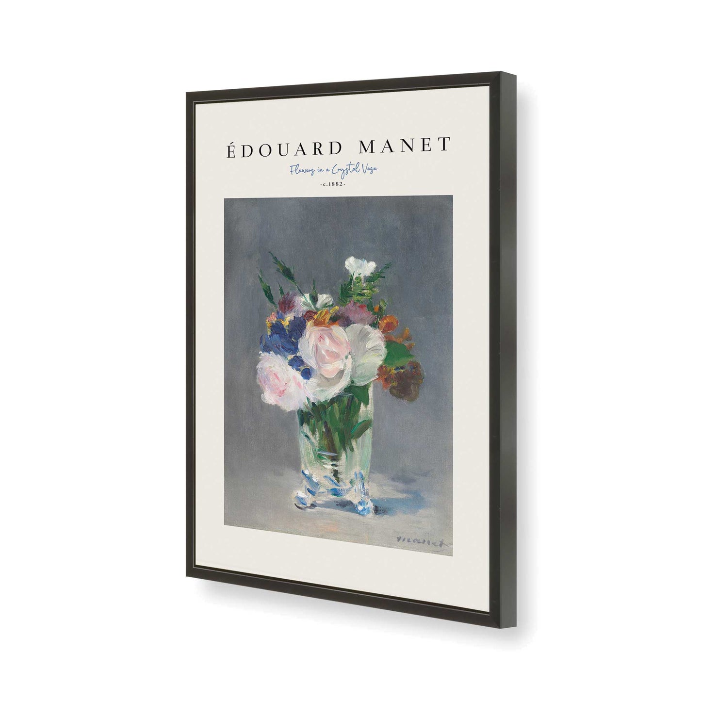 [Color:Satin Black], Picture of art in a Satin Black frame of the corner