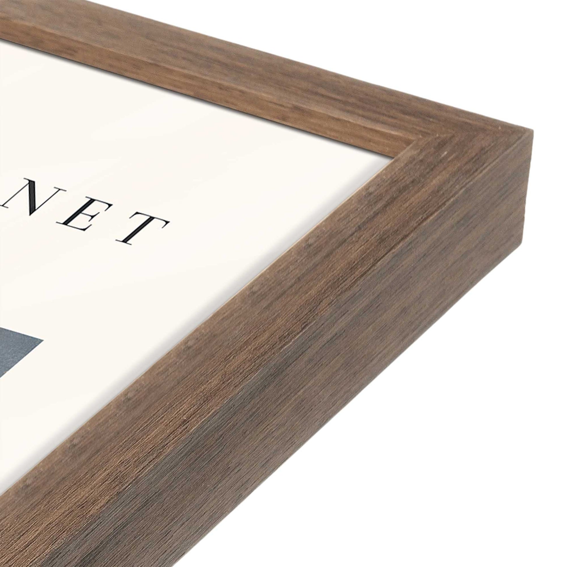 [Color:Walnut], Picture of art in a Walnut frame at an angle