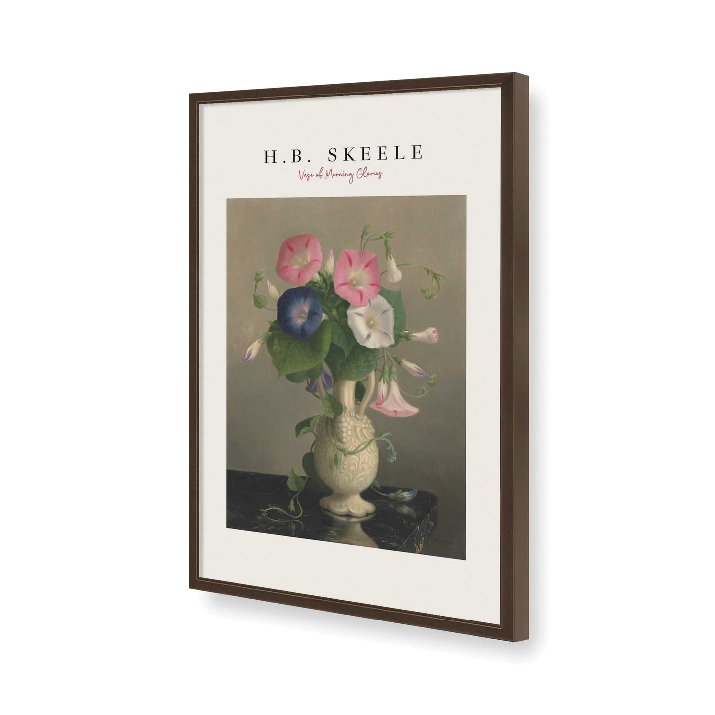 [Color:Brown], Picture of art in a Brown frame of the corner