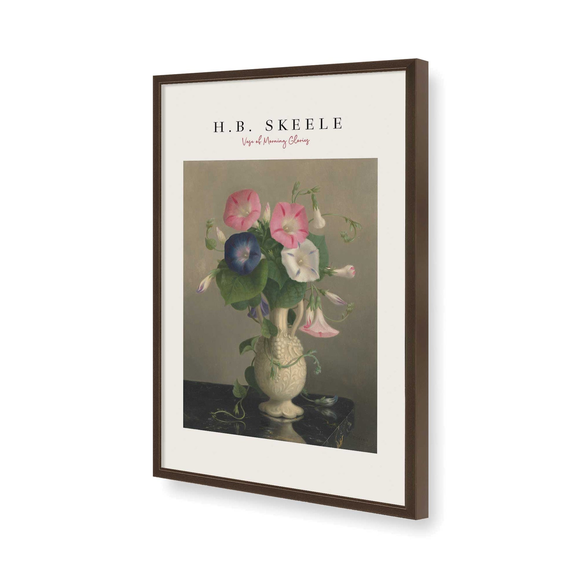 [Color:Brown], Picture of art in a Brown frame of the corner