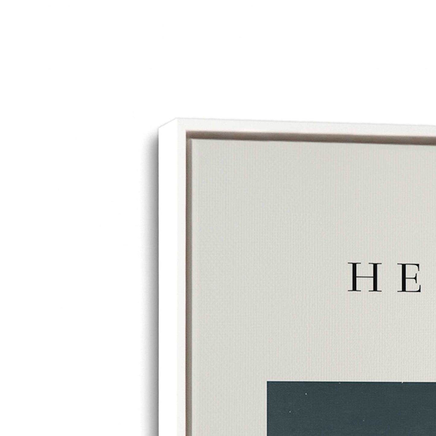 [Color:Opaque White], Picture of art in a White frame at an angle