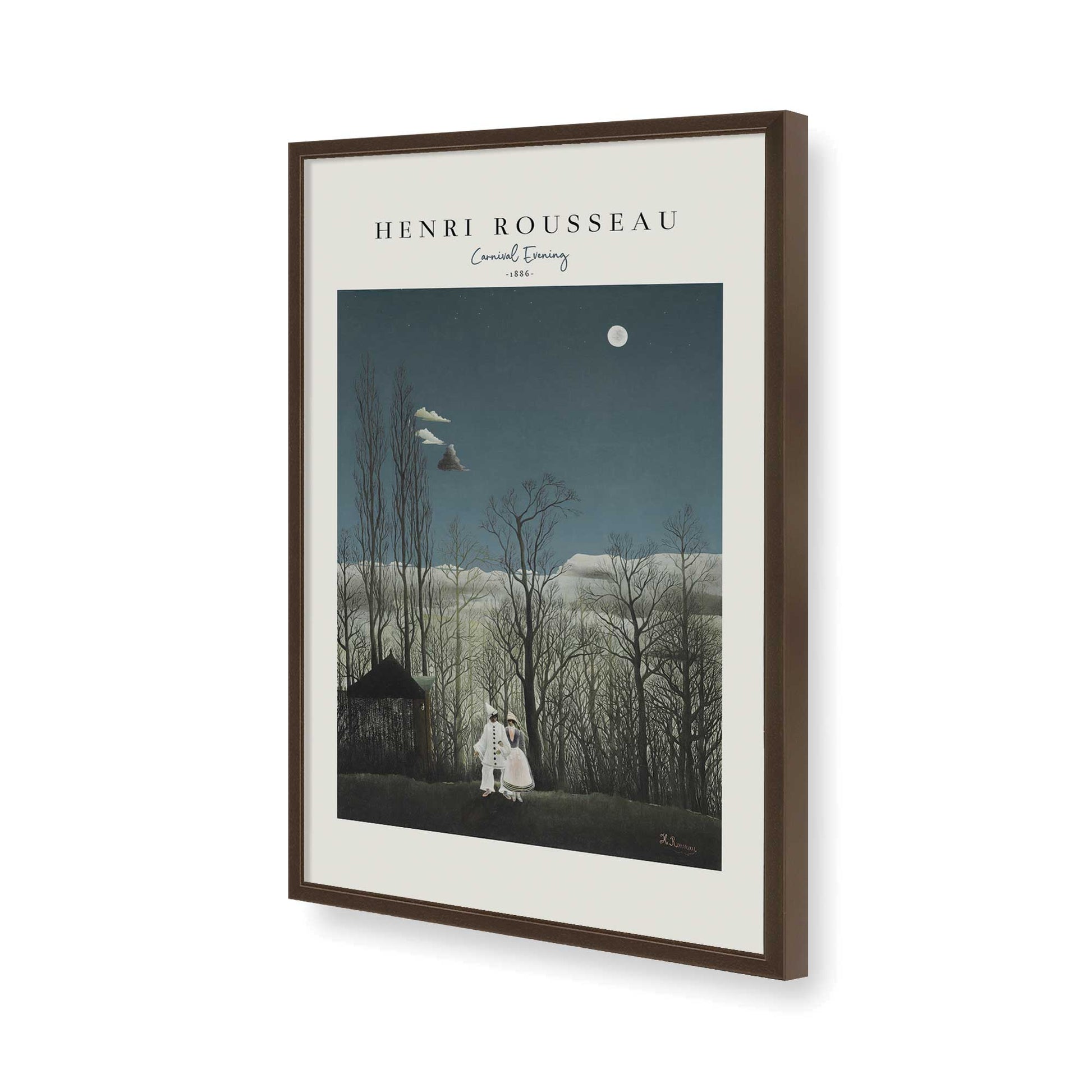 [Color:Brown], Picture of art in a Brown frame of the corner