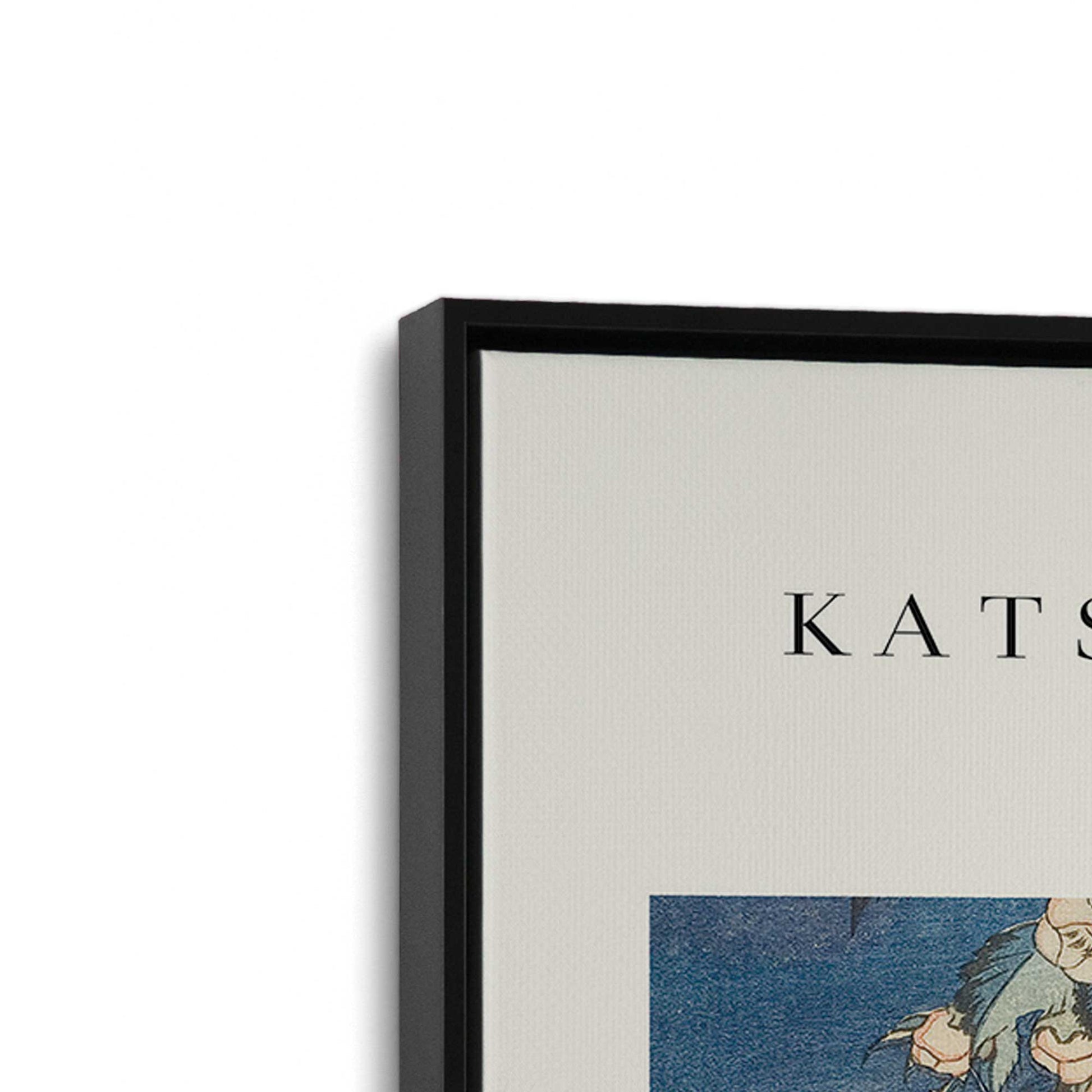 [Color:Satin Black], Picture of art in a Satin Black frame at an angle