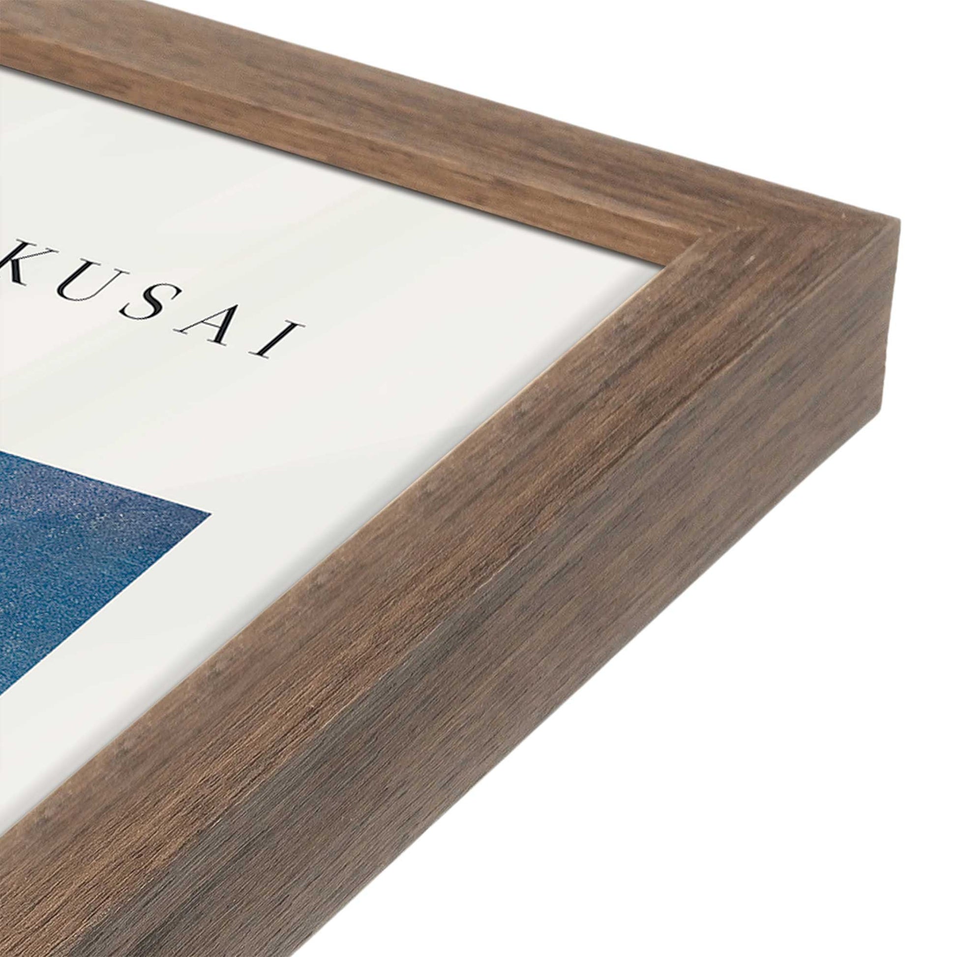 [Color:Walnut], Picture of art in a Walnut frame at an angle