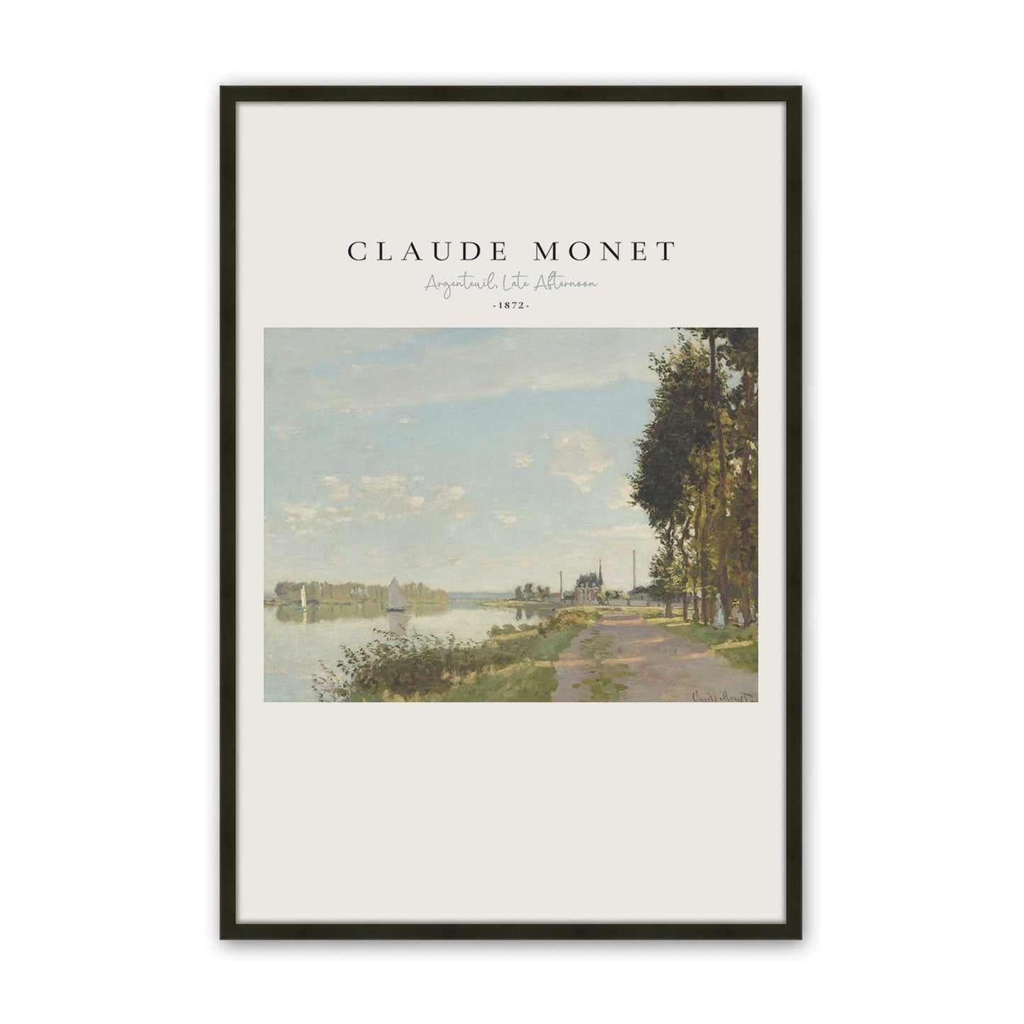 [Color:Satin Black], Picture of art in a Satin Black frame