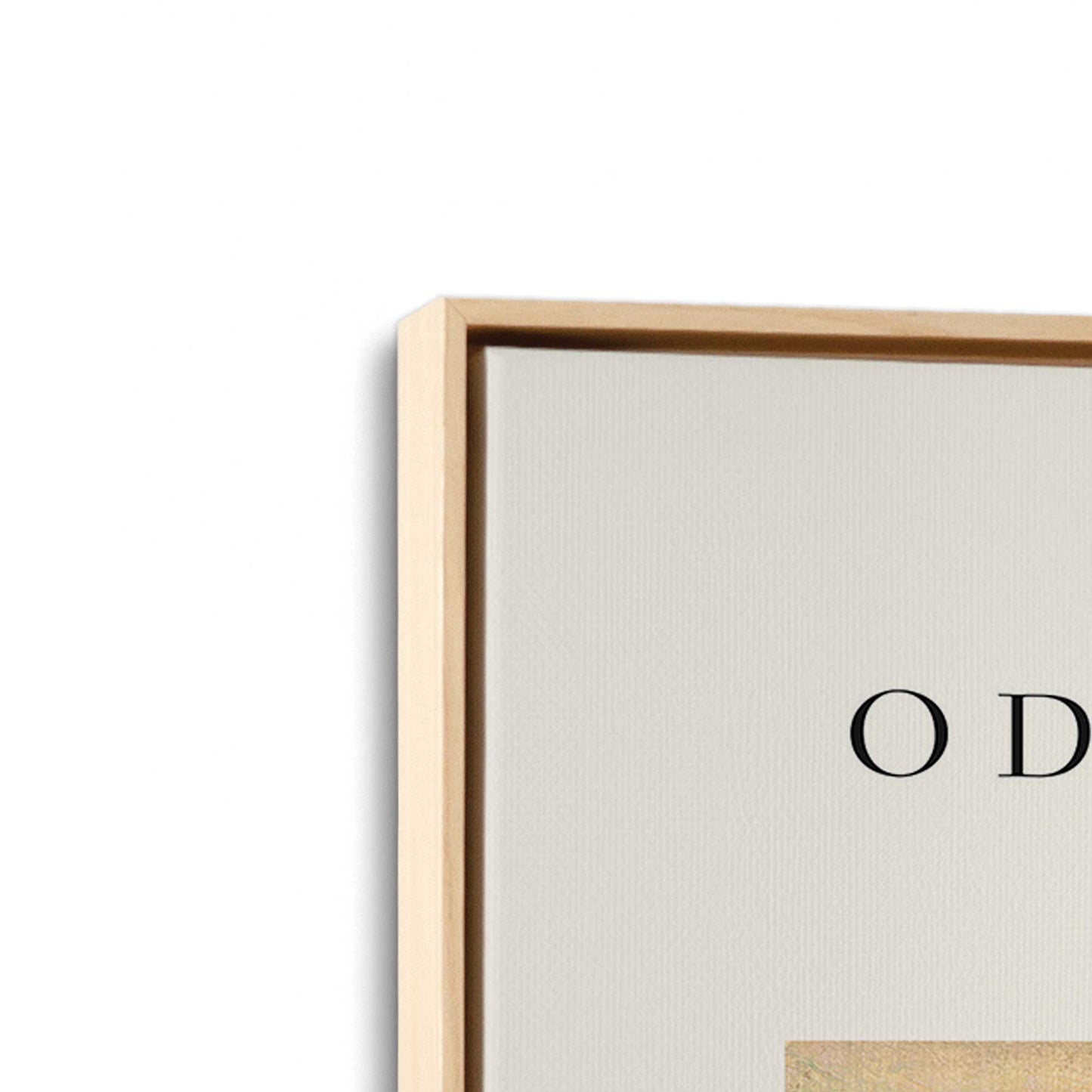 [Color:American Maple], Picture of art in a American Maple frame at an angle
