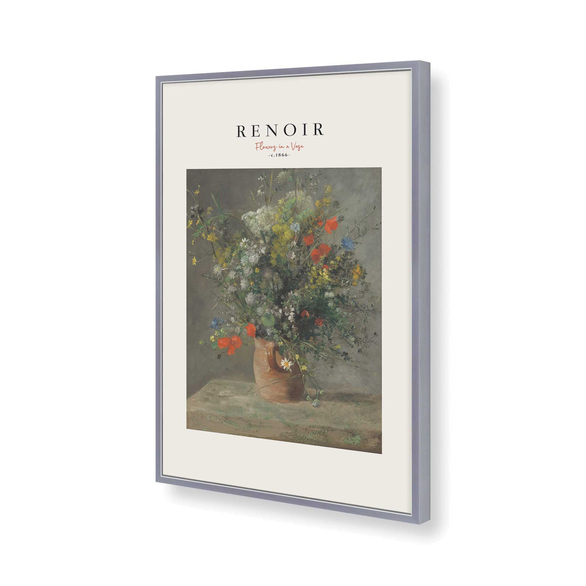 [Color:Polished Chrome], Picture of art in a Polished Chrome frame of the corner