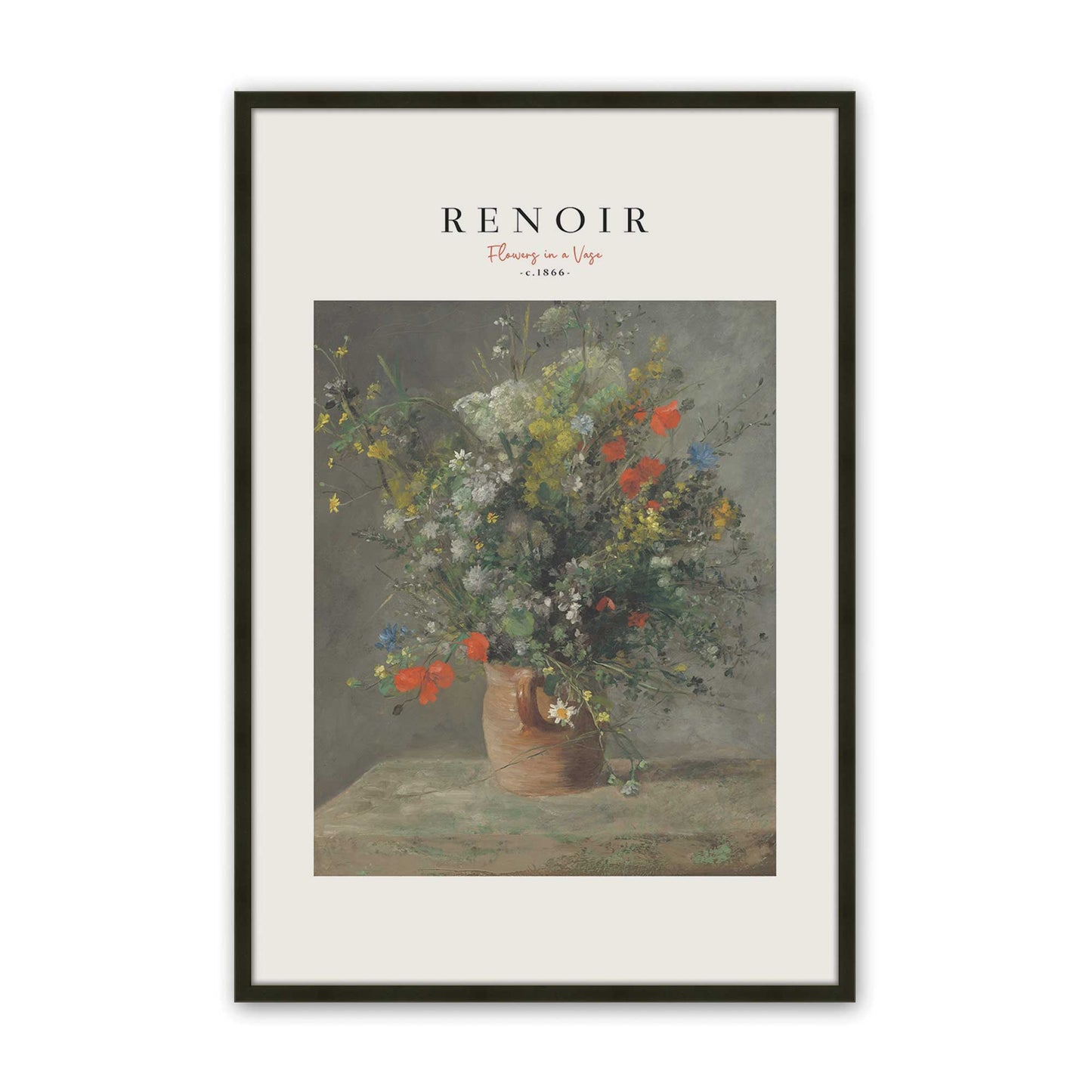 [Color:Satin Black], Picture of art in a Satin Black frame