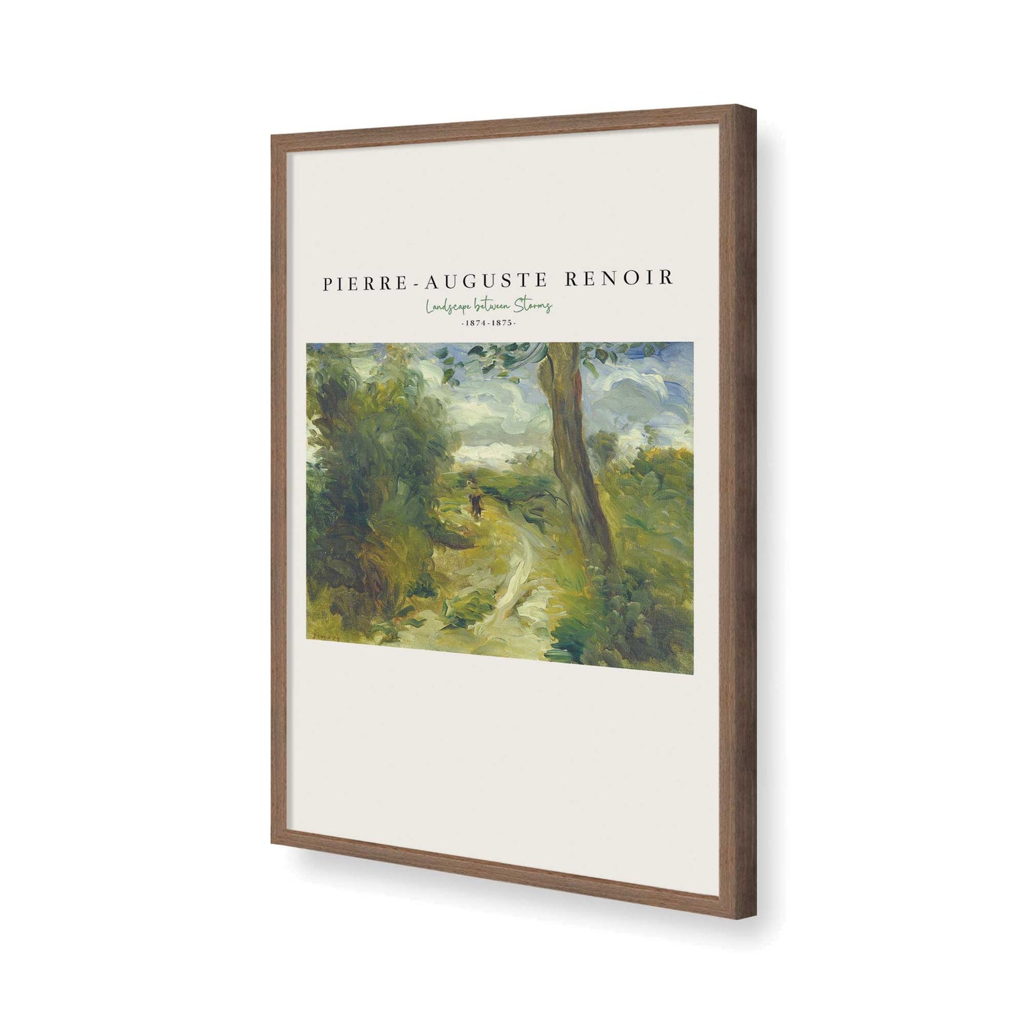 [Color:Walnut], Picture of art in a Walnut frame of the corner