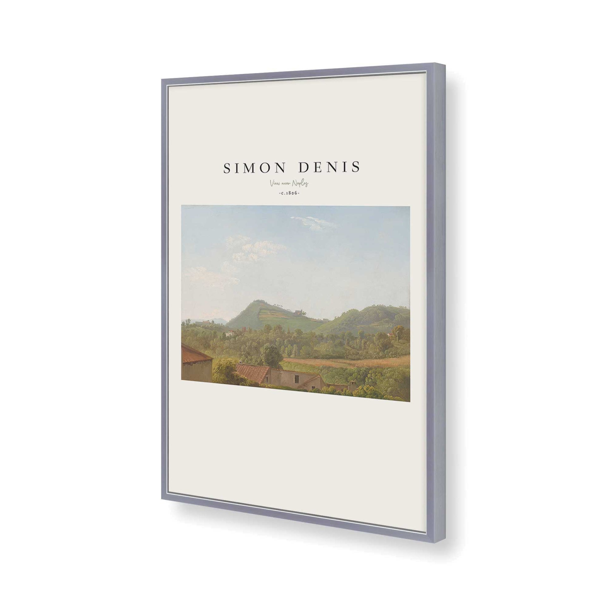 [Color:Polished Chrome], Picture of art in a Polished Chrome frame of the corner