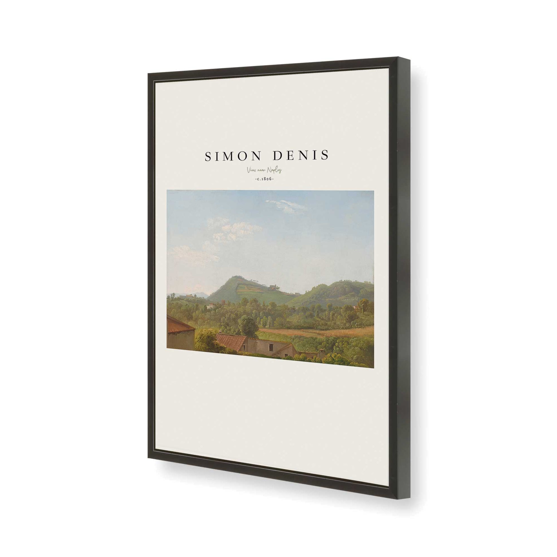 [Color:Satin Black], Picture of art in a Satin Black frame of the corner