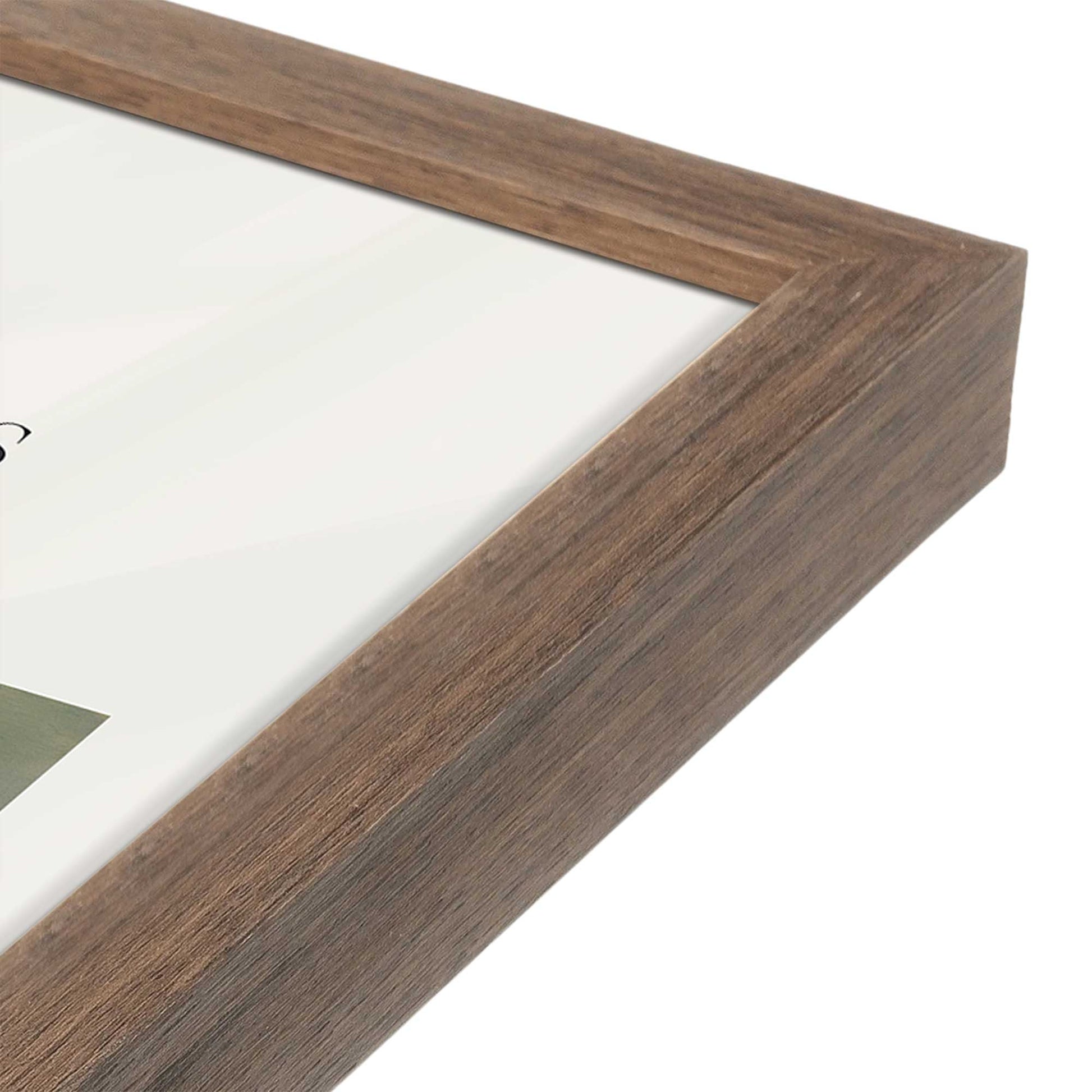 [Color:Walnut], Picture of art in a Walnut frame at an angle