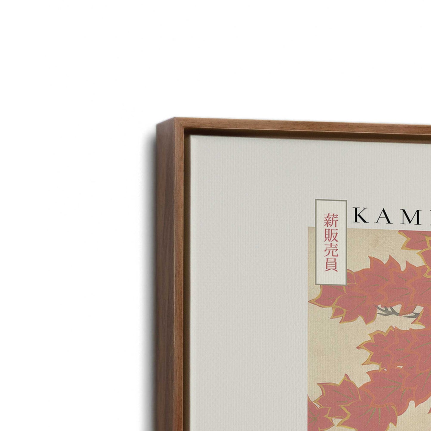 [Color:Walnut], Picture of art in a Walnut frame at an angle