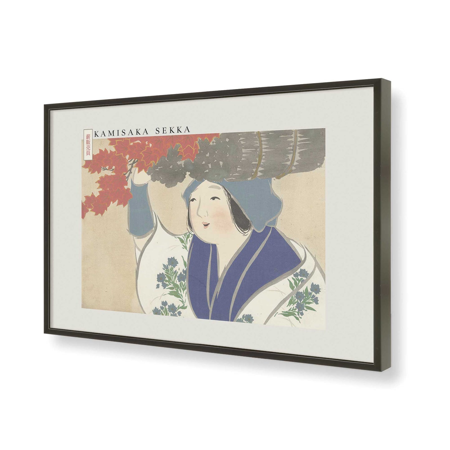 [Color:Satin Black], Picture of art in a Satin Black frame of the corner