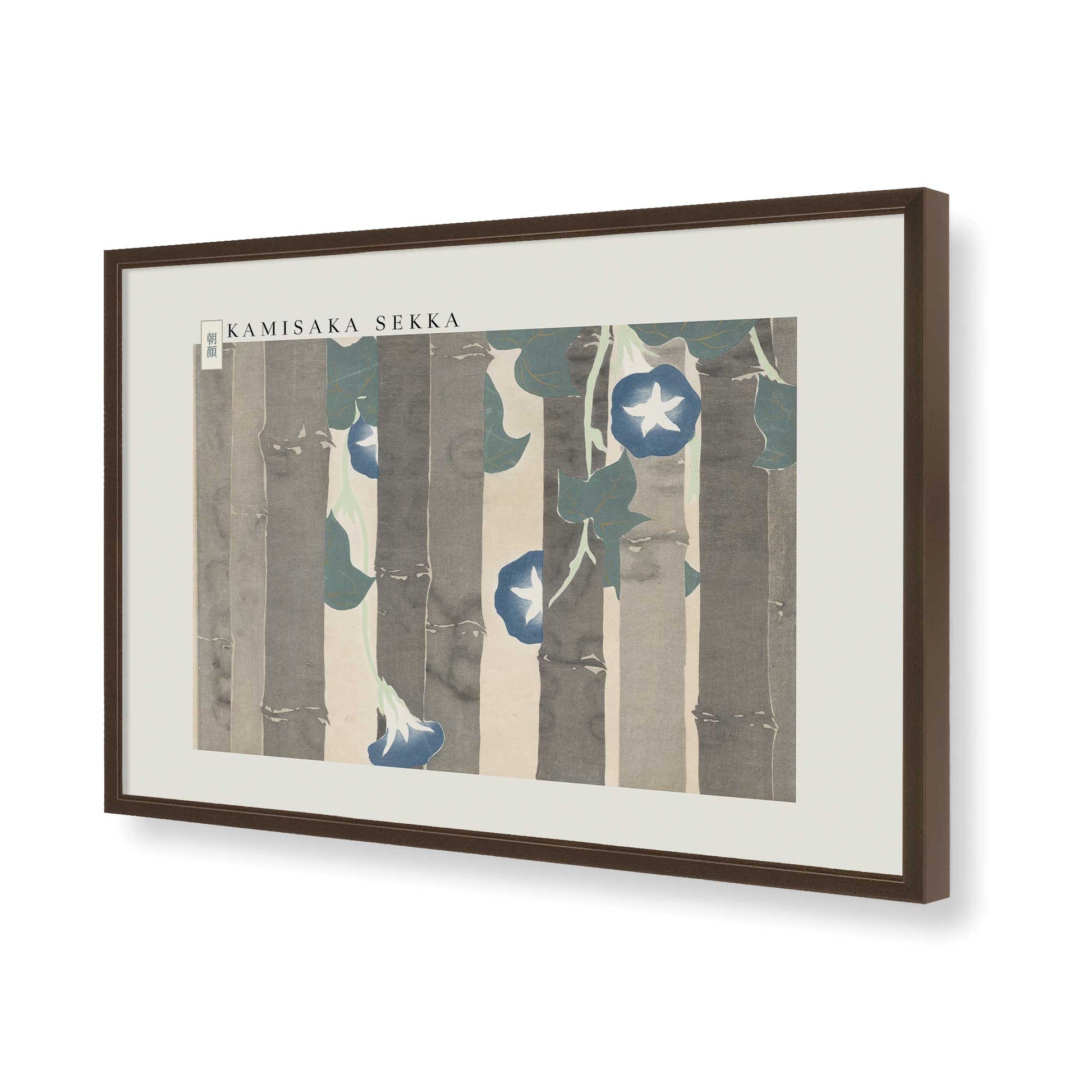 [Color:Brown], Picture of art in a Brown frame of the corner