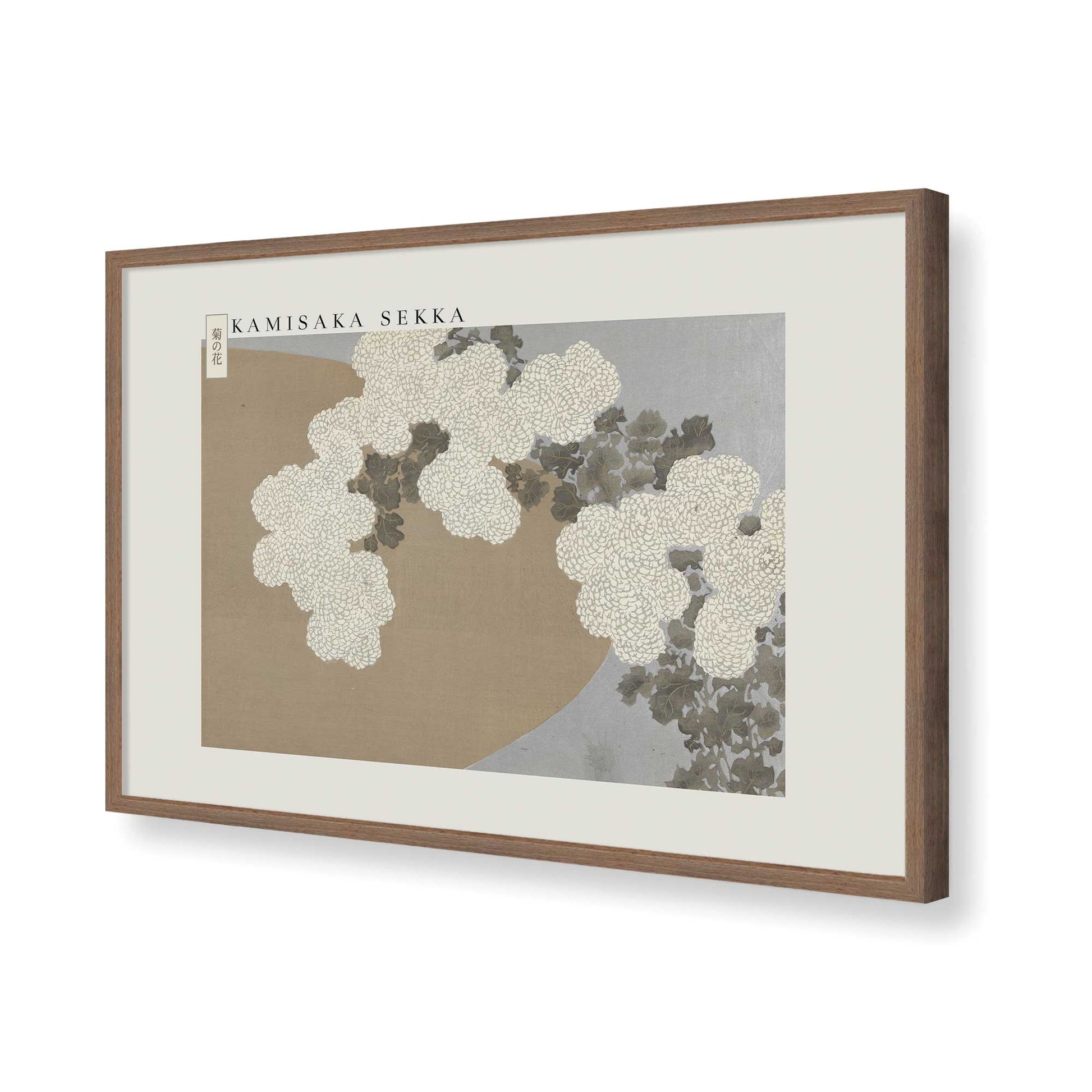 [Color:Walnut], Picture of art in a Walnut frame of the corner
