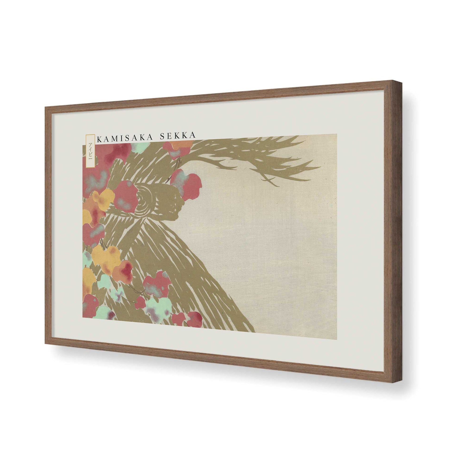 [Color:Walnut], Picture of art in a Walnut frame of the corner