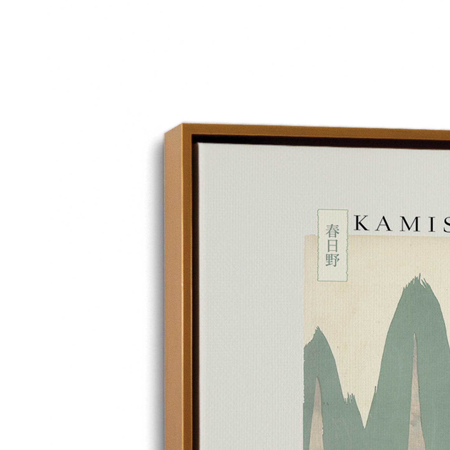 [Color:Polished Gold], Picture of art in a Polished Gold frame at an angle