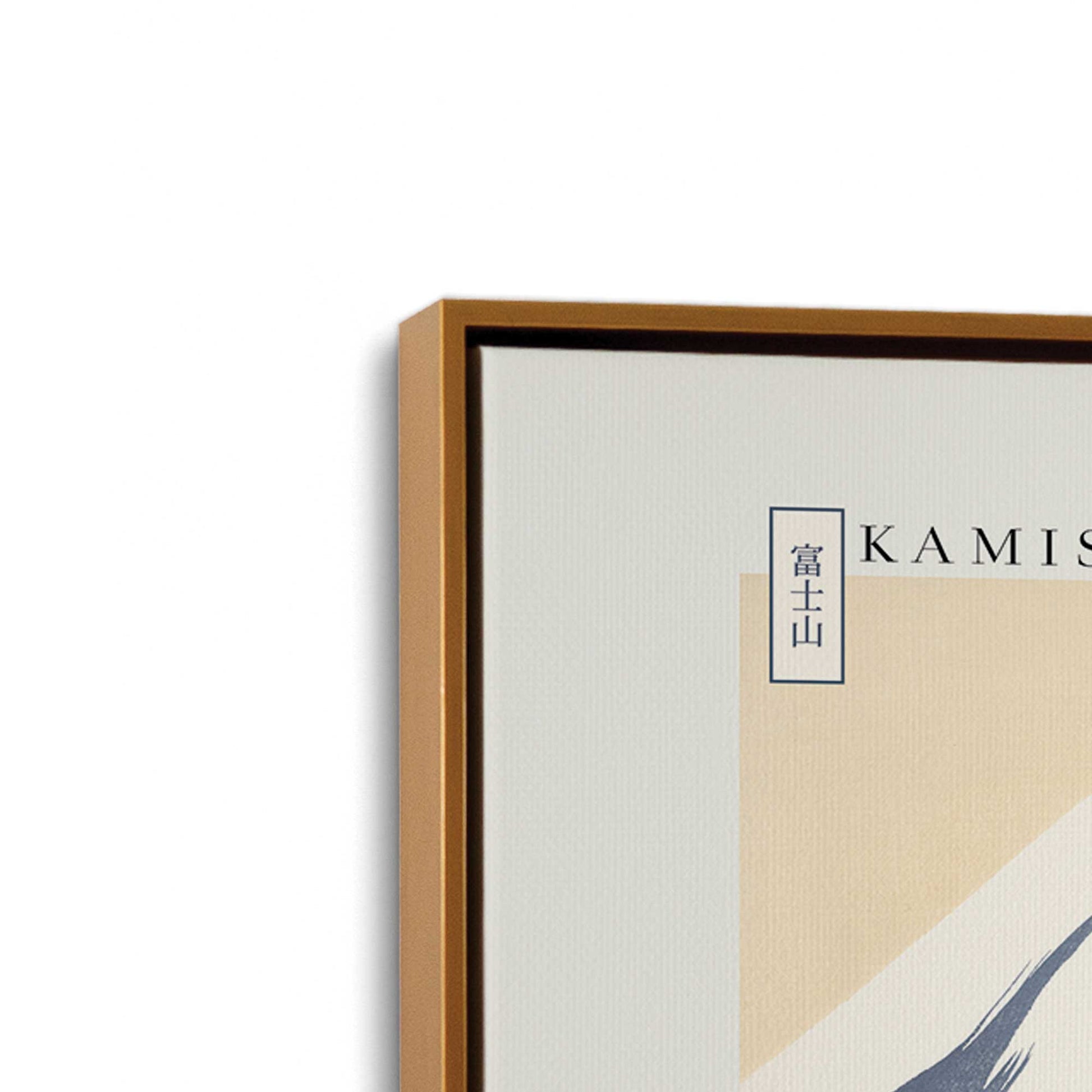 [Color:Polished Gold], Picture of art in a Polished Gold frame at an angle