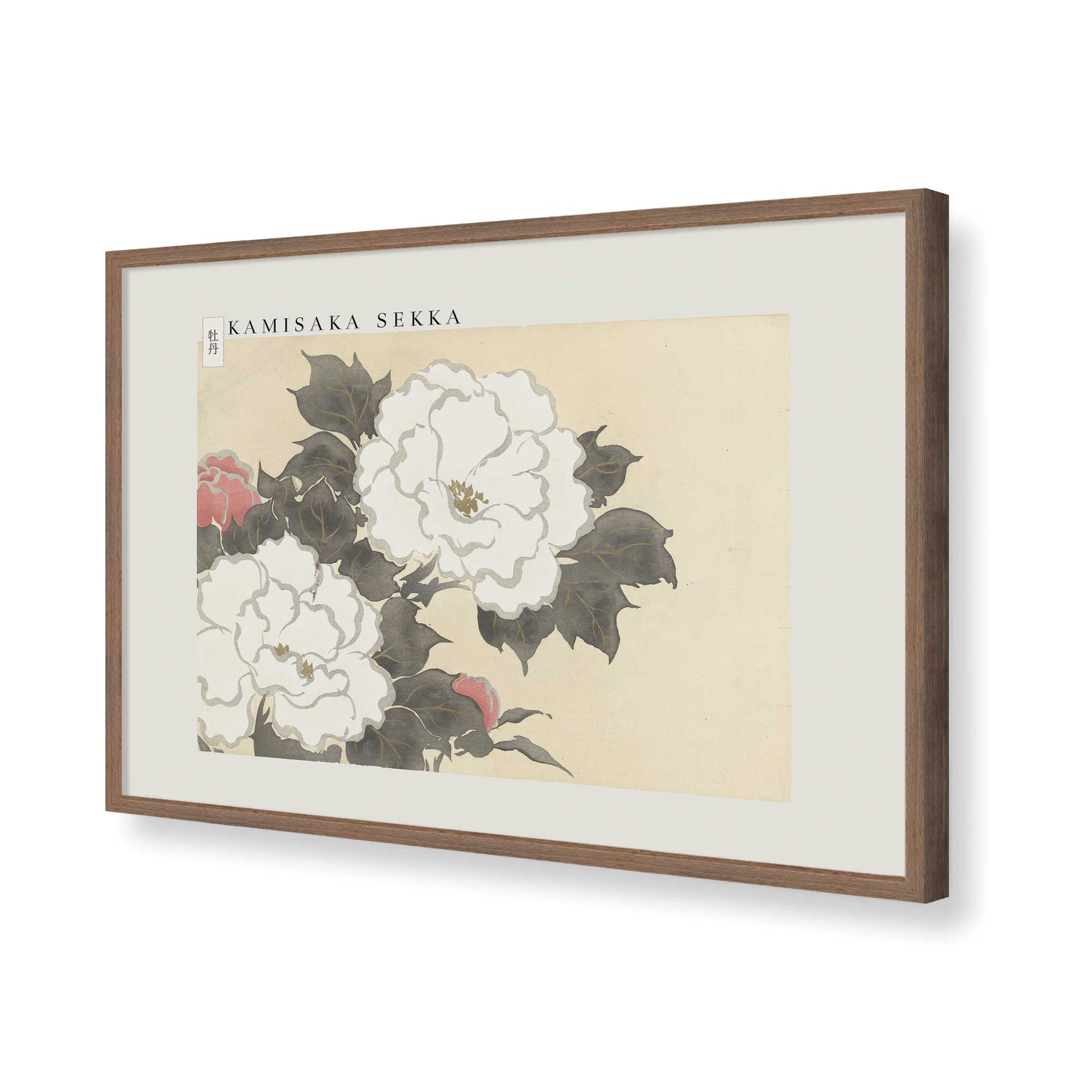 [Color:Walnut], Picture of art in a Walnut frame of the corner