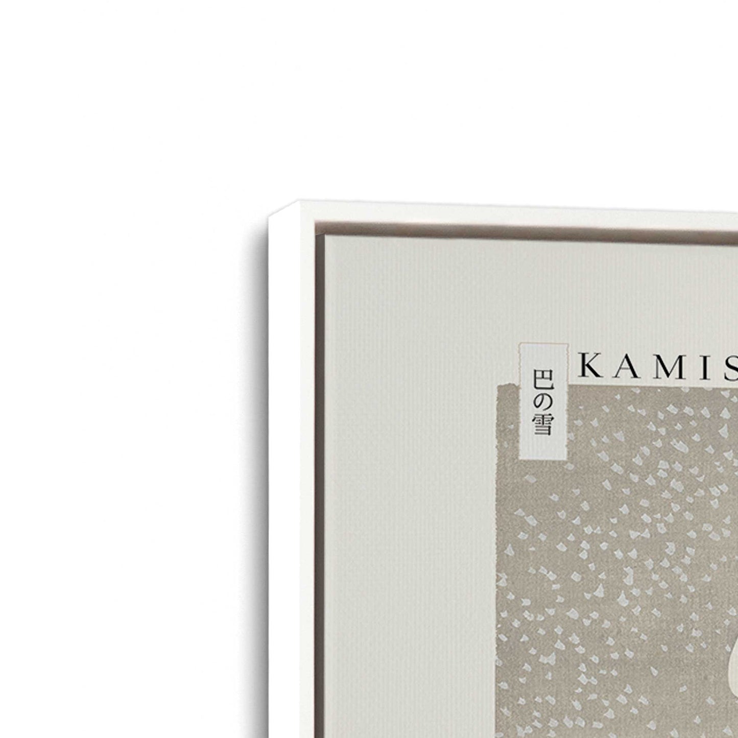 [Color:Opaque White], Picture of art in a White frame at an angle
