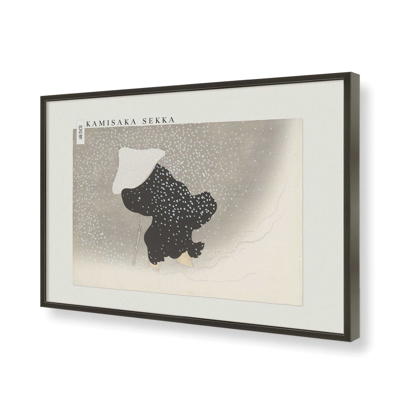 [Color:Satin Black], Picture of art in a Satin Black frame of the corner