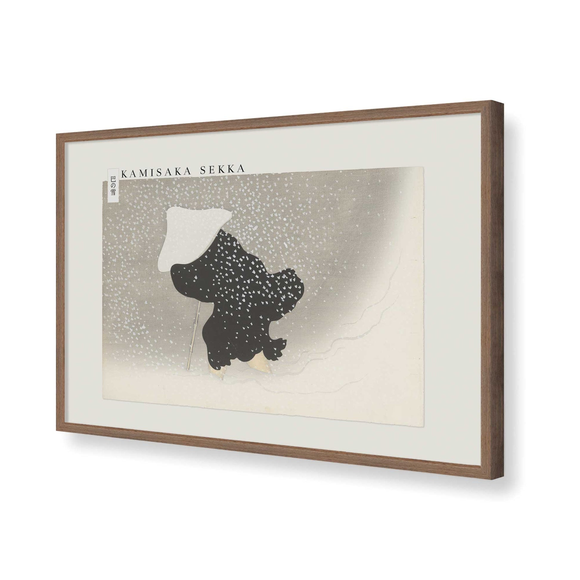 [Color:Walnut], Picture of art in a Walnut frame of the corner