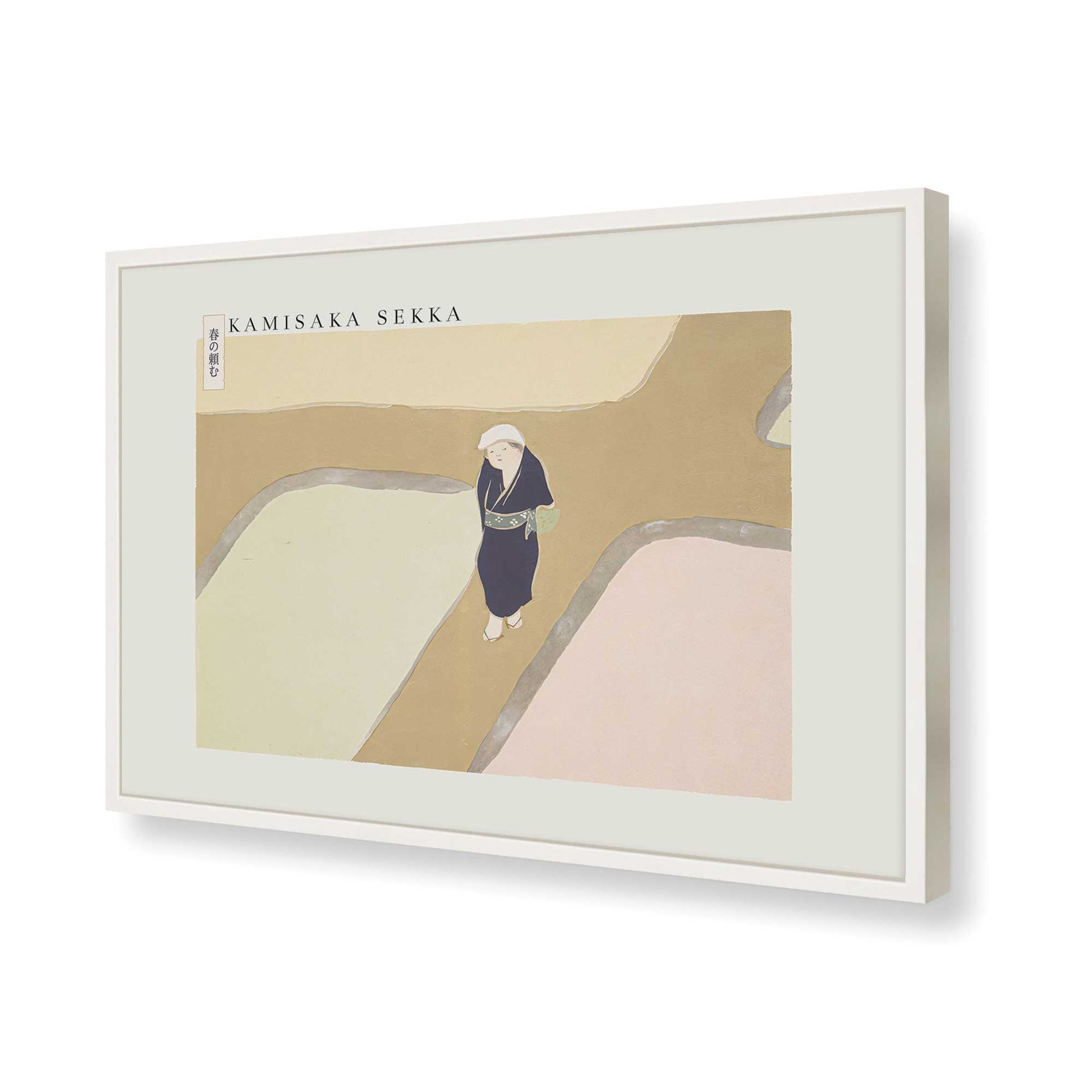 [Color:Opaque White], Picture of art in a Opaque White frame of the corner